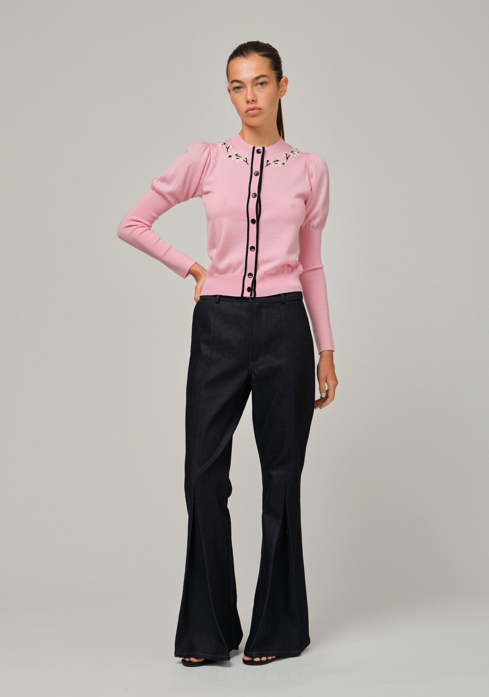 Sandra Cardigan with Hand embroidery