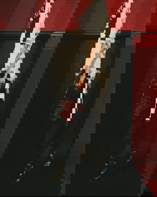 EMBROIDERED DENIM CARGO PANT - MULTIPLE COLORS