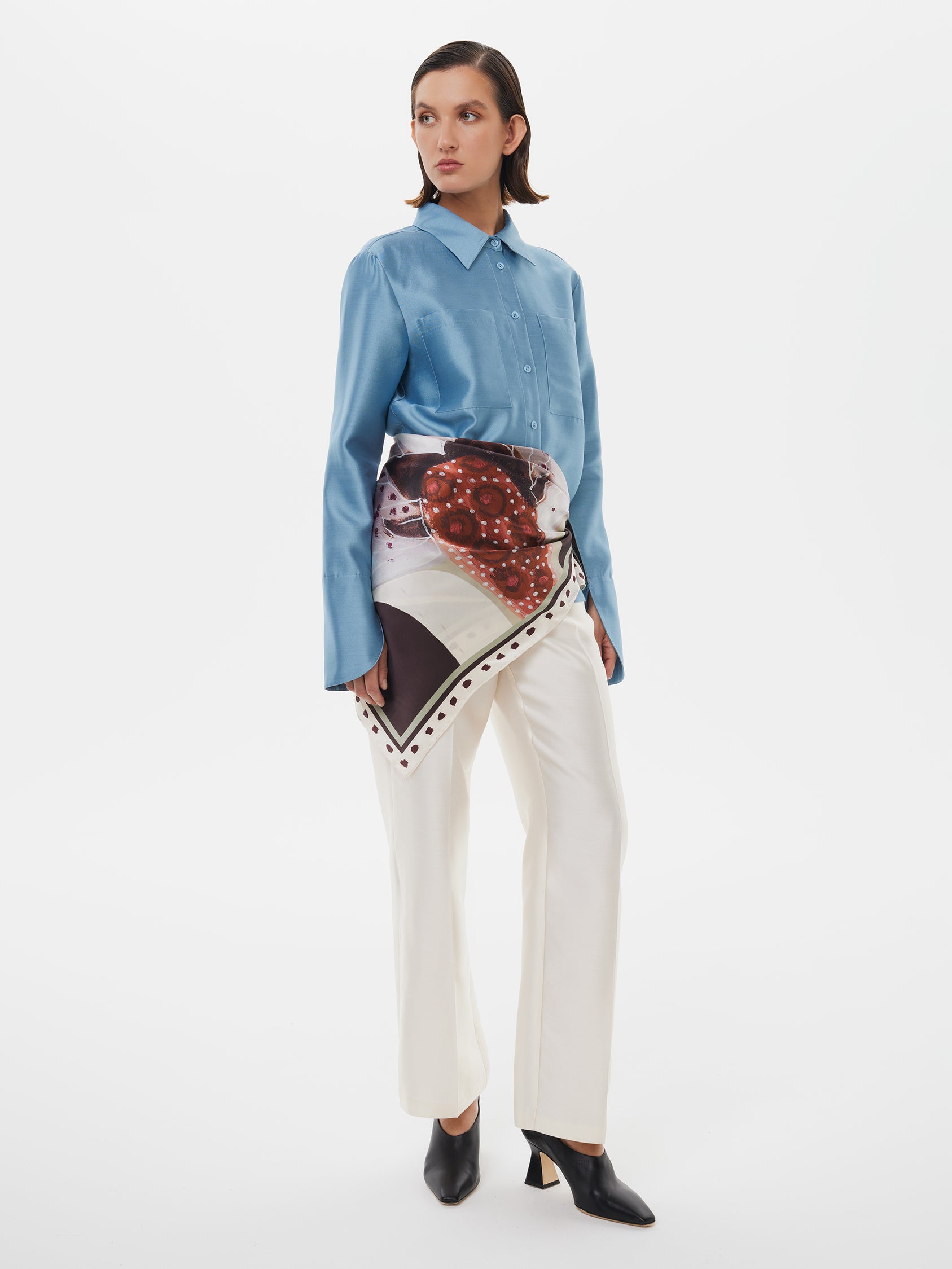 Calla Shirt in Steel Blue