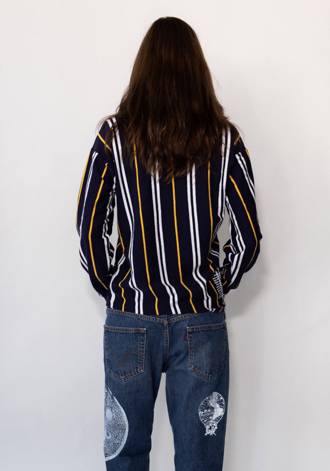 Navy Striped J. Crew Rugby Shirt