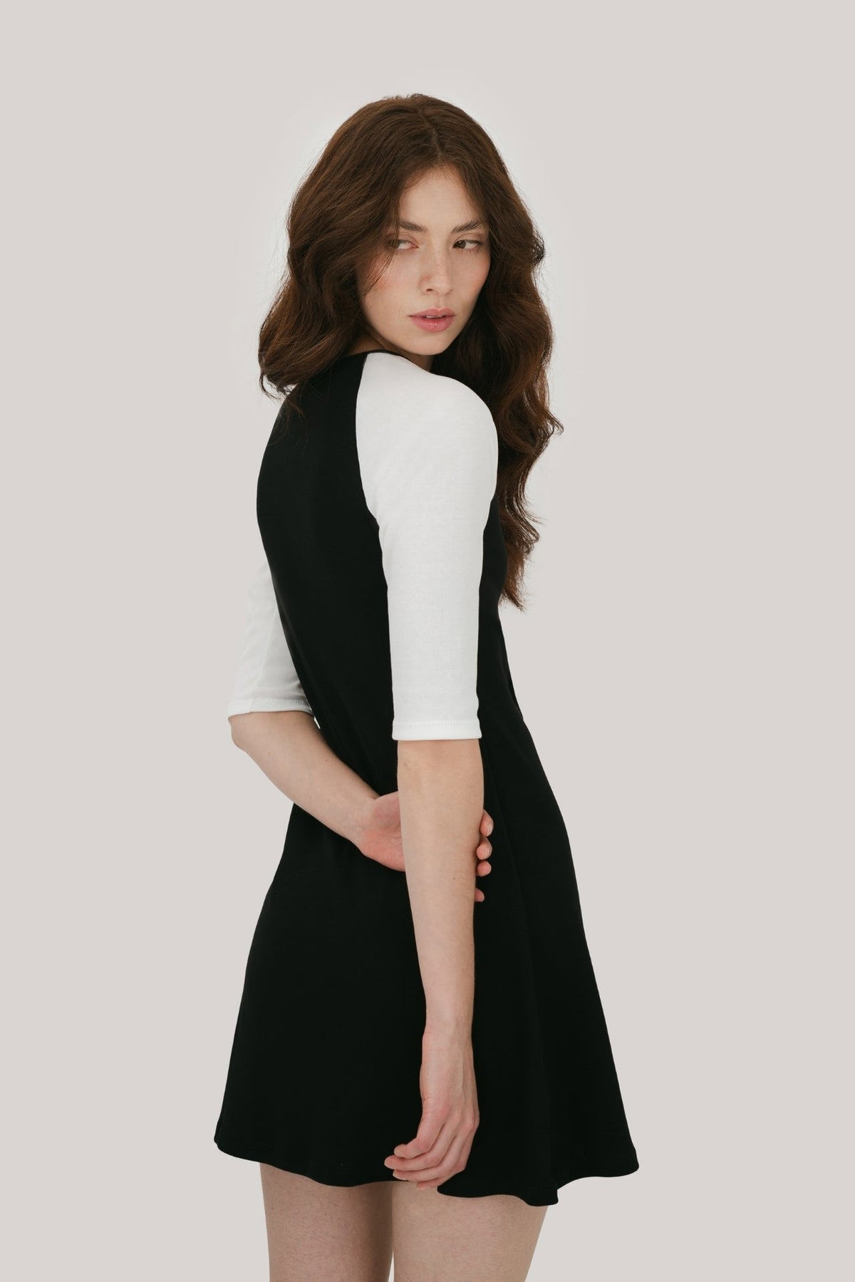 The 3/4 Sleeve Raglan Mini Dress