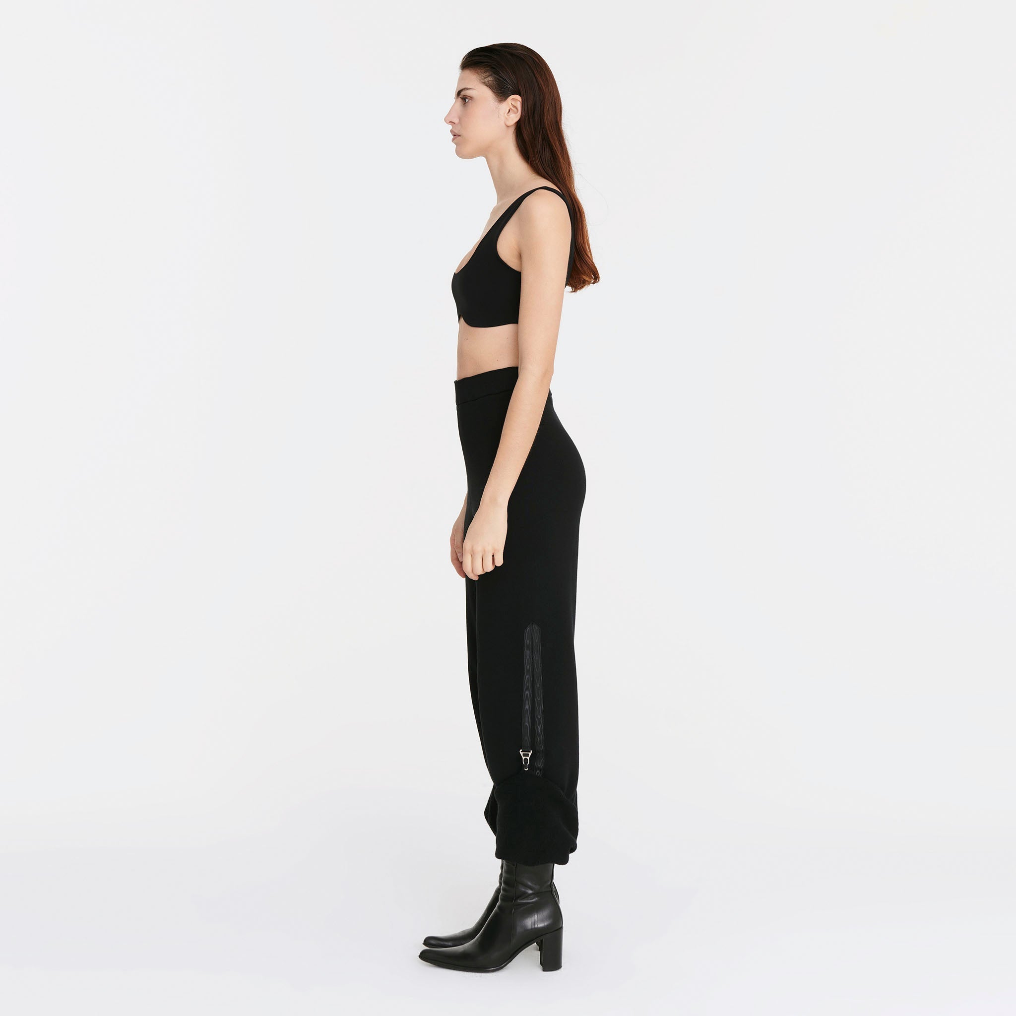 Moiré Sweatpants in Black