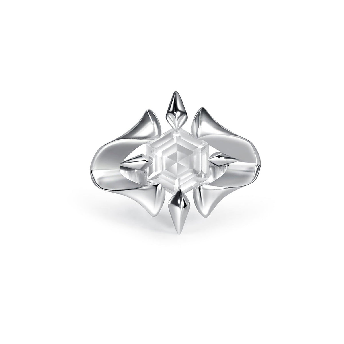 Halo Ring | Silver & Clear Quartz