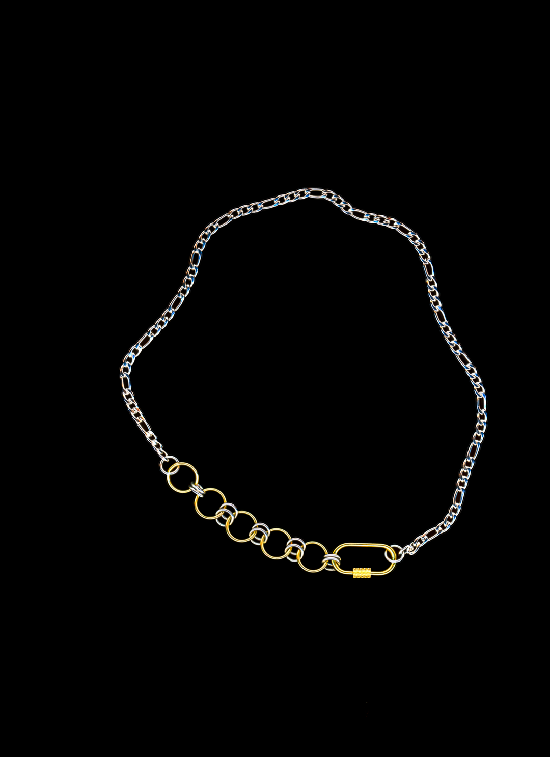 The Sutton - Mixed Metal Chainmail Carabiner Chain
