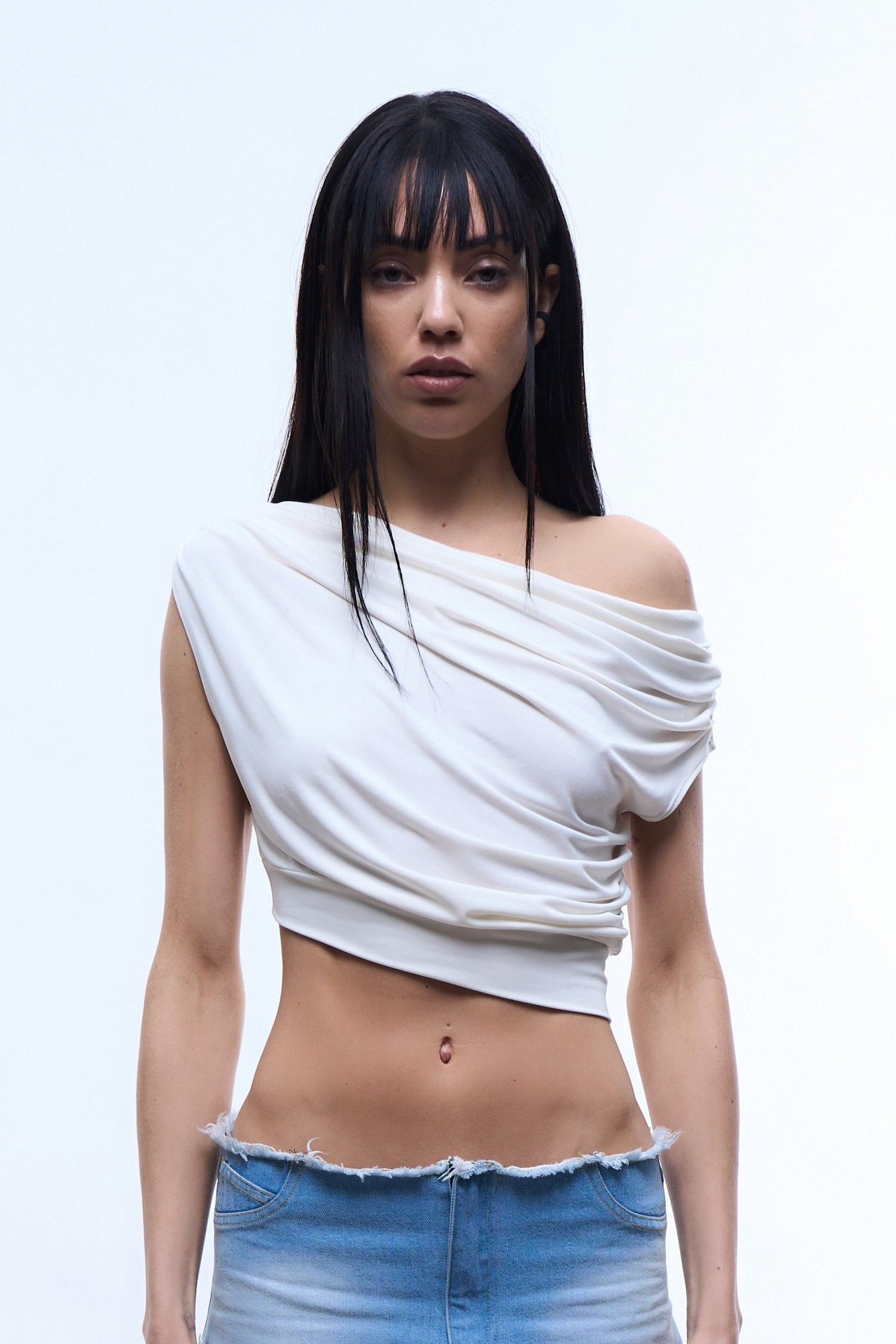 RIPPLE TOP IN WHITE
