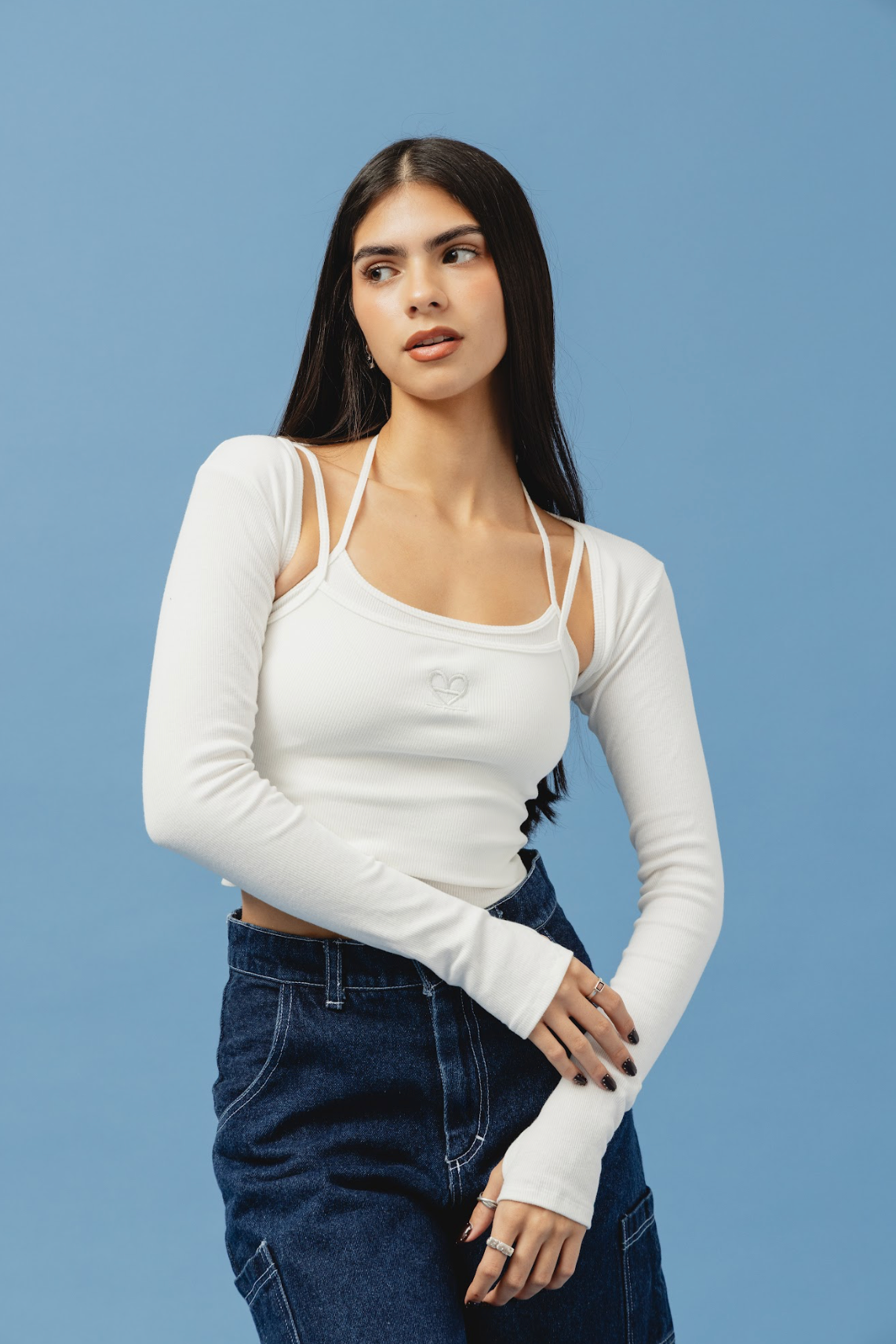 The Mary Kate & Ashley White Combo + sleeves