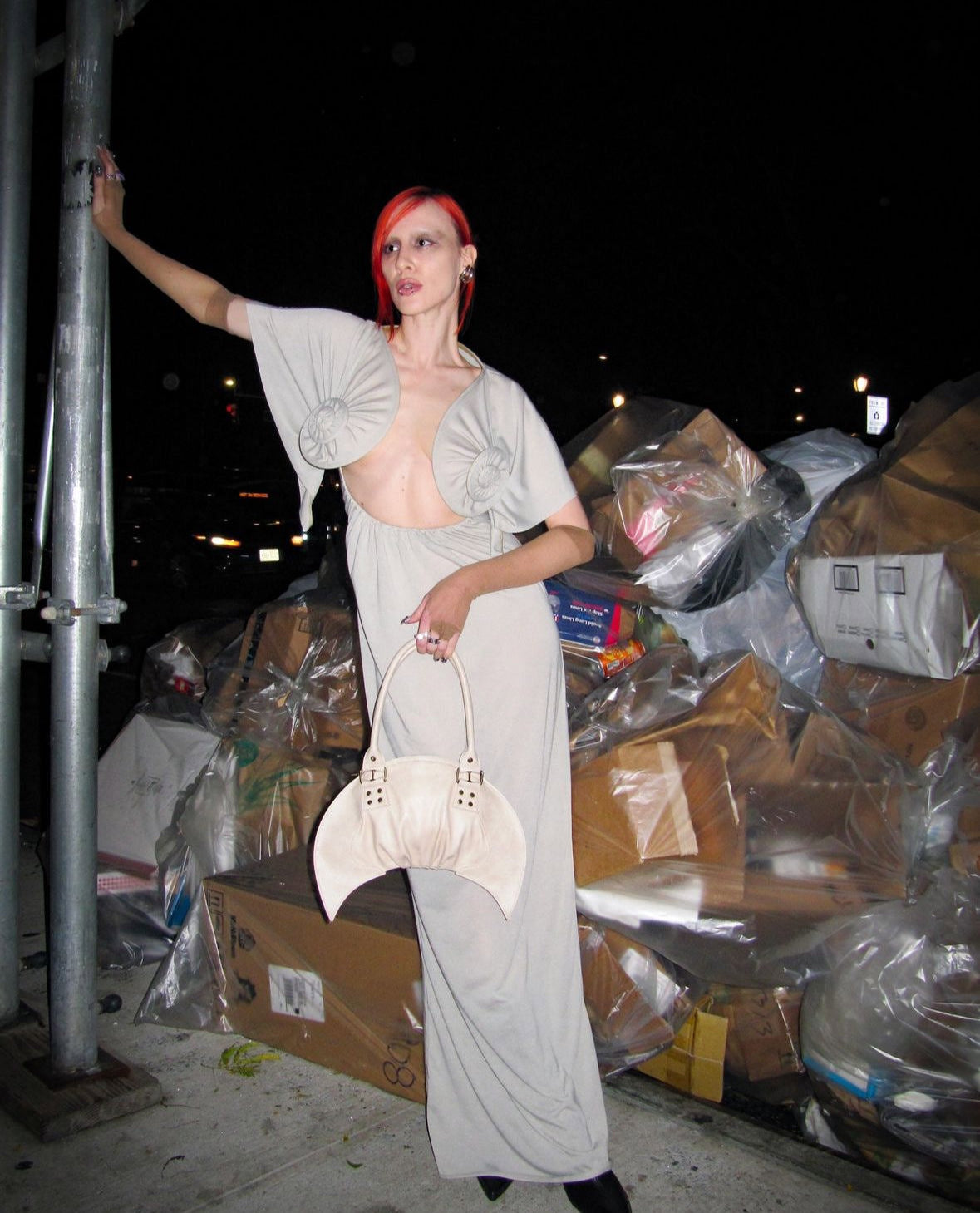 The Croissant Bag Ivory-beige