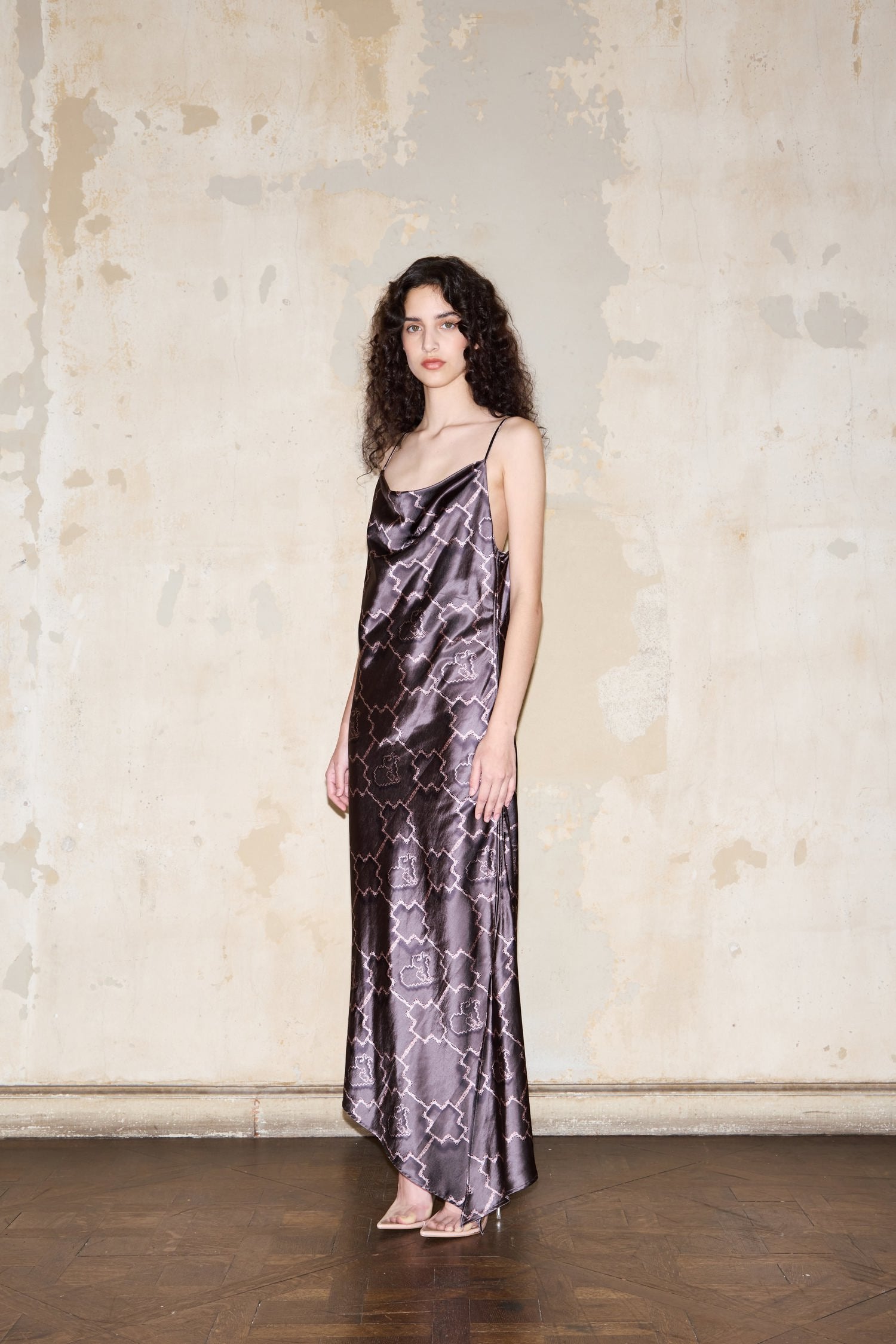 BABY DOLL DRESS BROWN PRINT