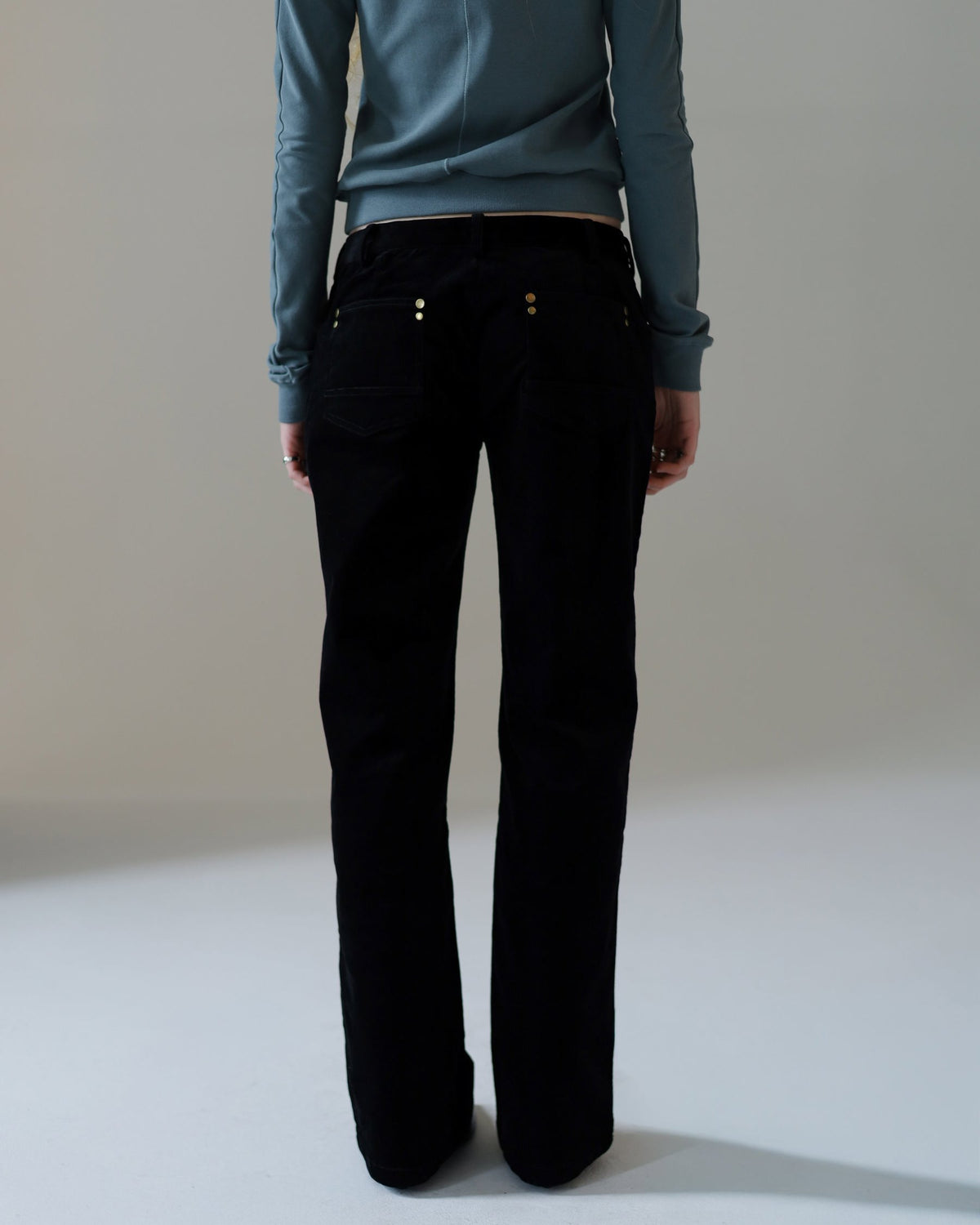 MUSE low rise corduroy pants - onyx