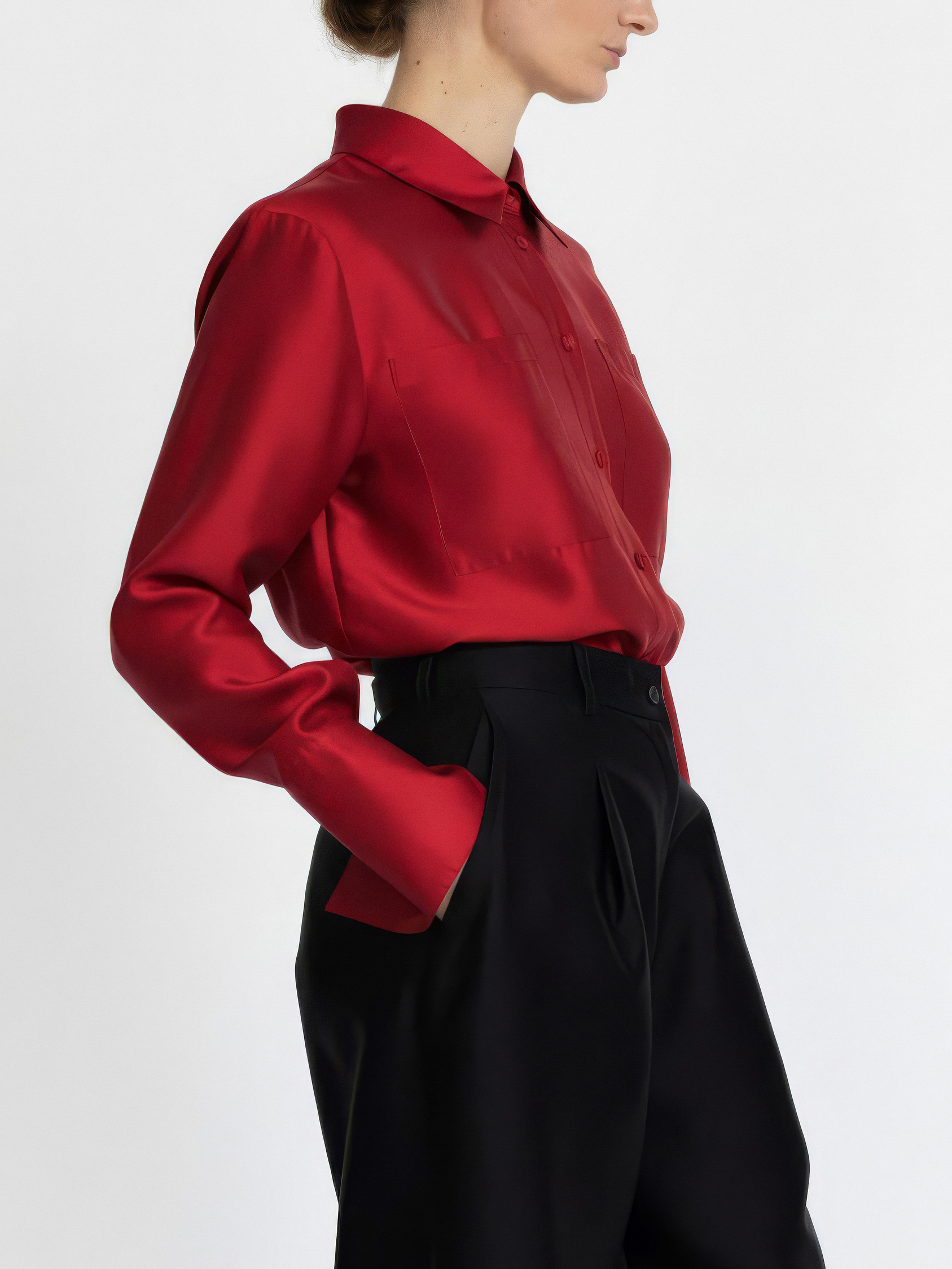 UNIFORM SHIRT IN PEONIE RED