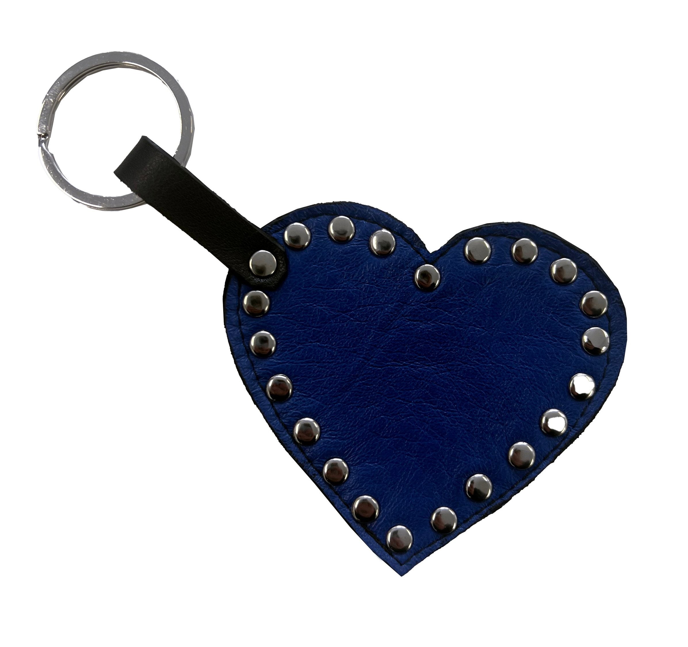 The Leather Stud Heart Charm