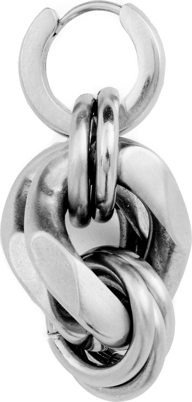 Curb Chain Pendant Earring