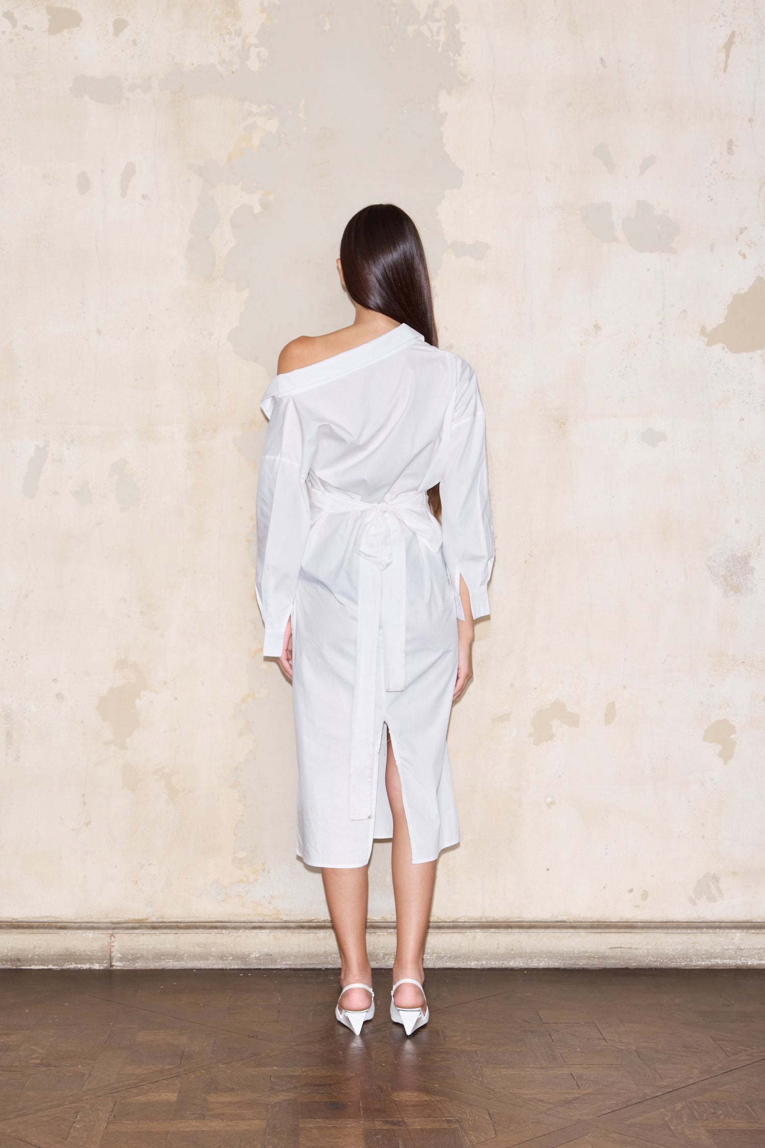 CAMISERO DRESS WHITE