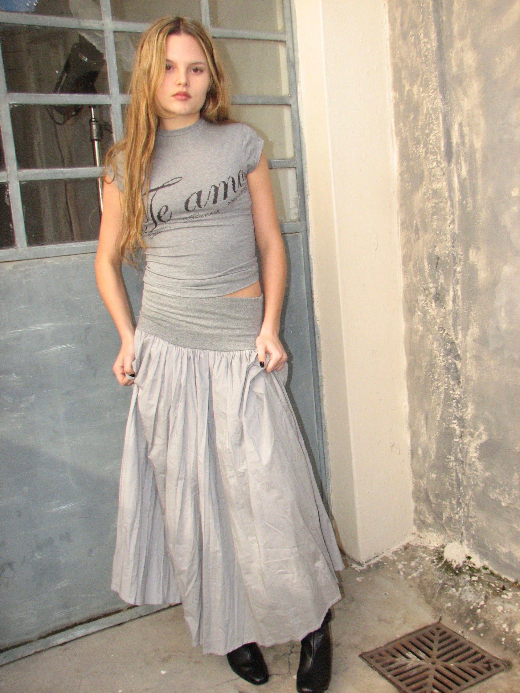 BABY TEE TE AMO - GREY