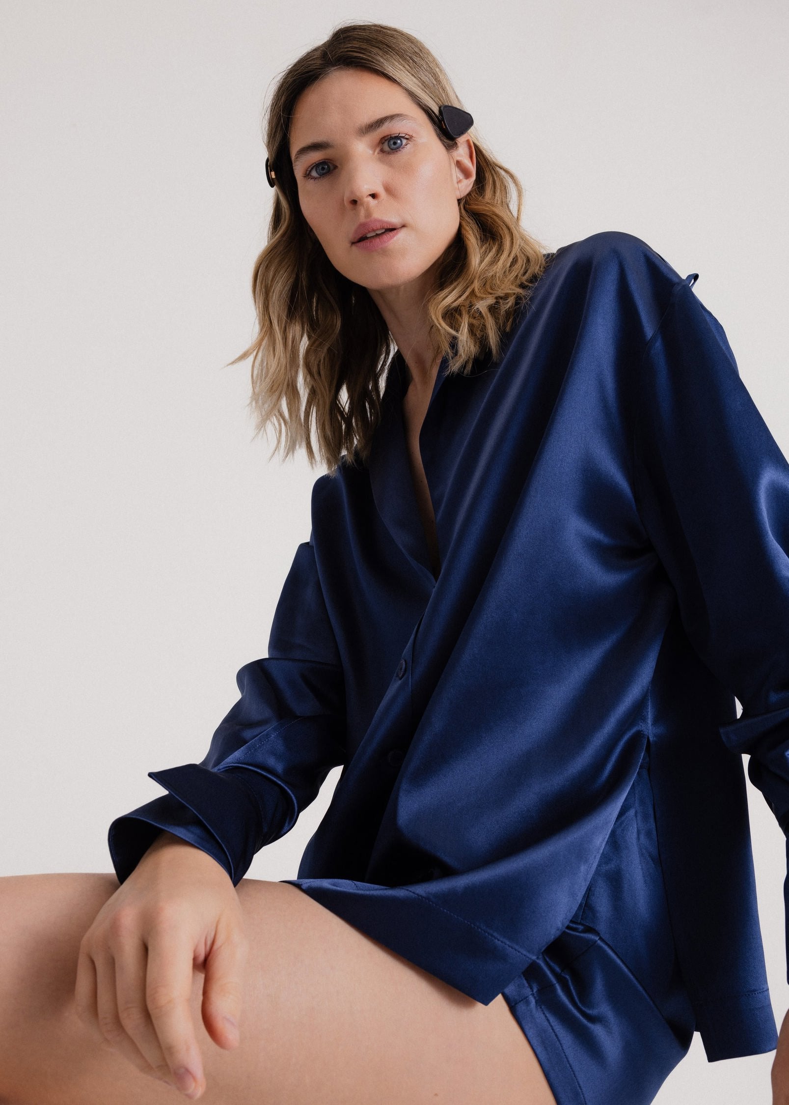 The Signature Silk Shirt in Royal Blue