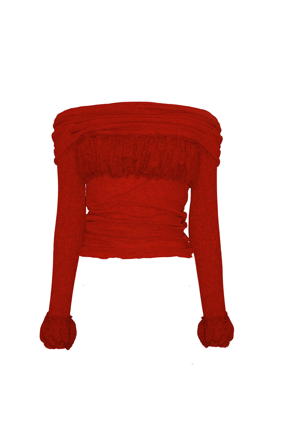 Bubble Off Shoulder Red