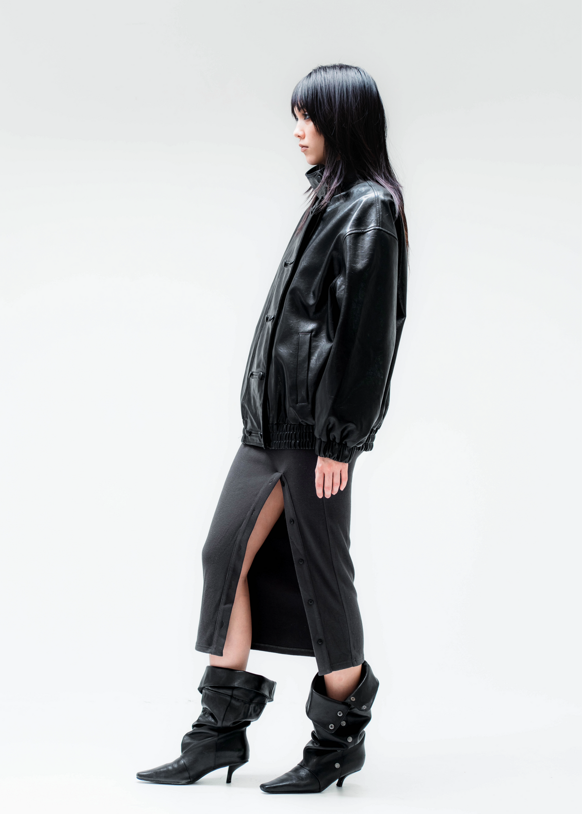 THE SPEED JACKET IN PATENT BLACK