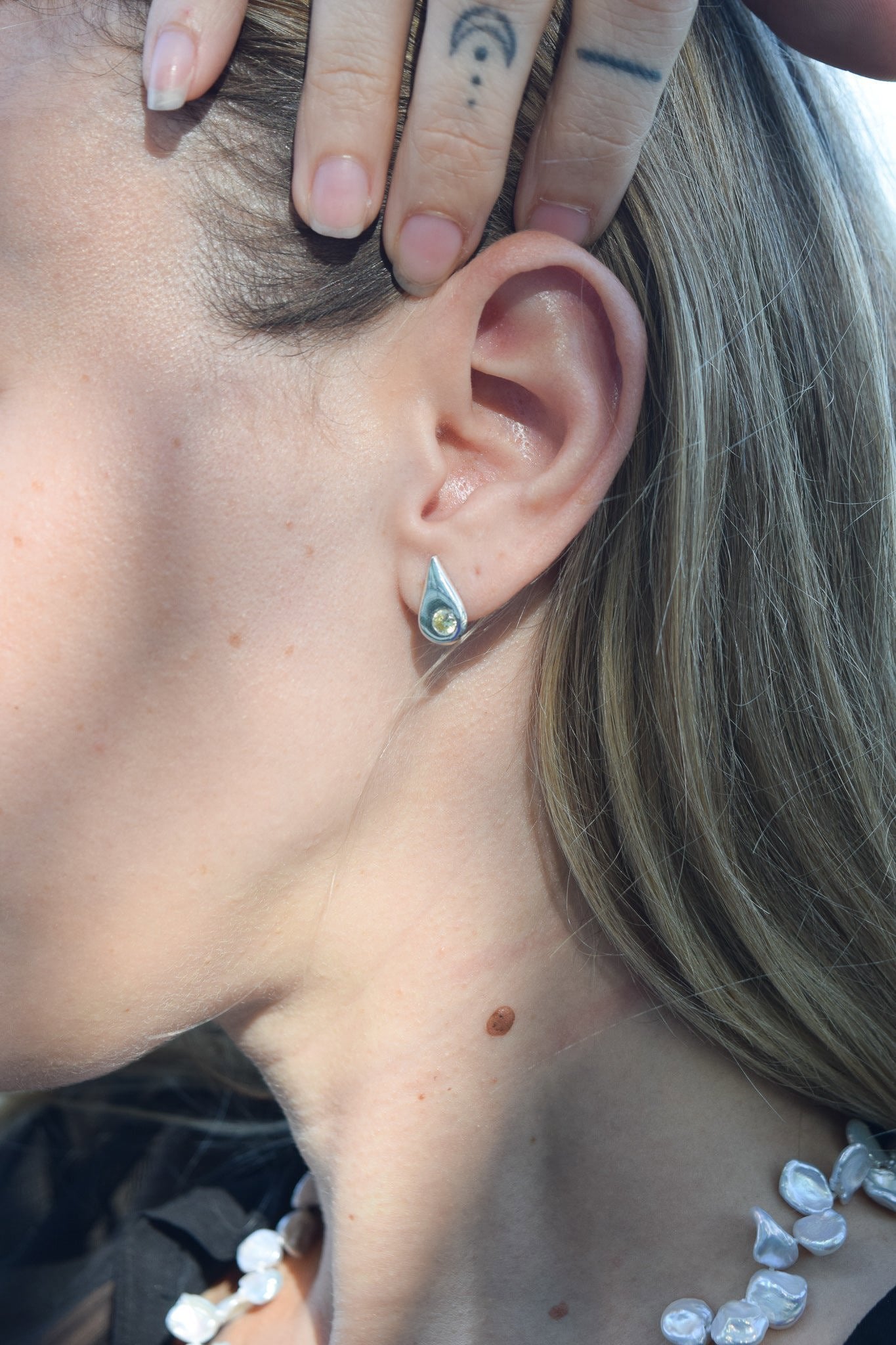 Spike Stone Earring