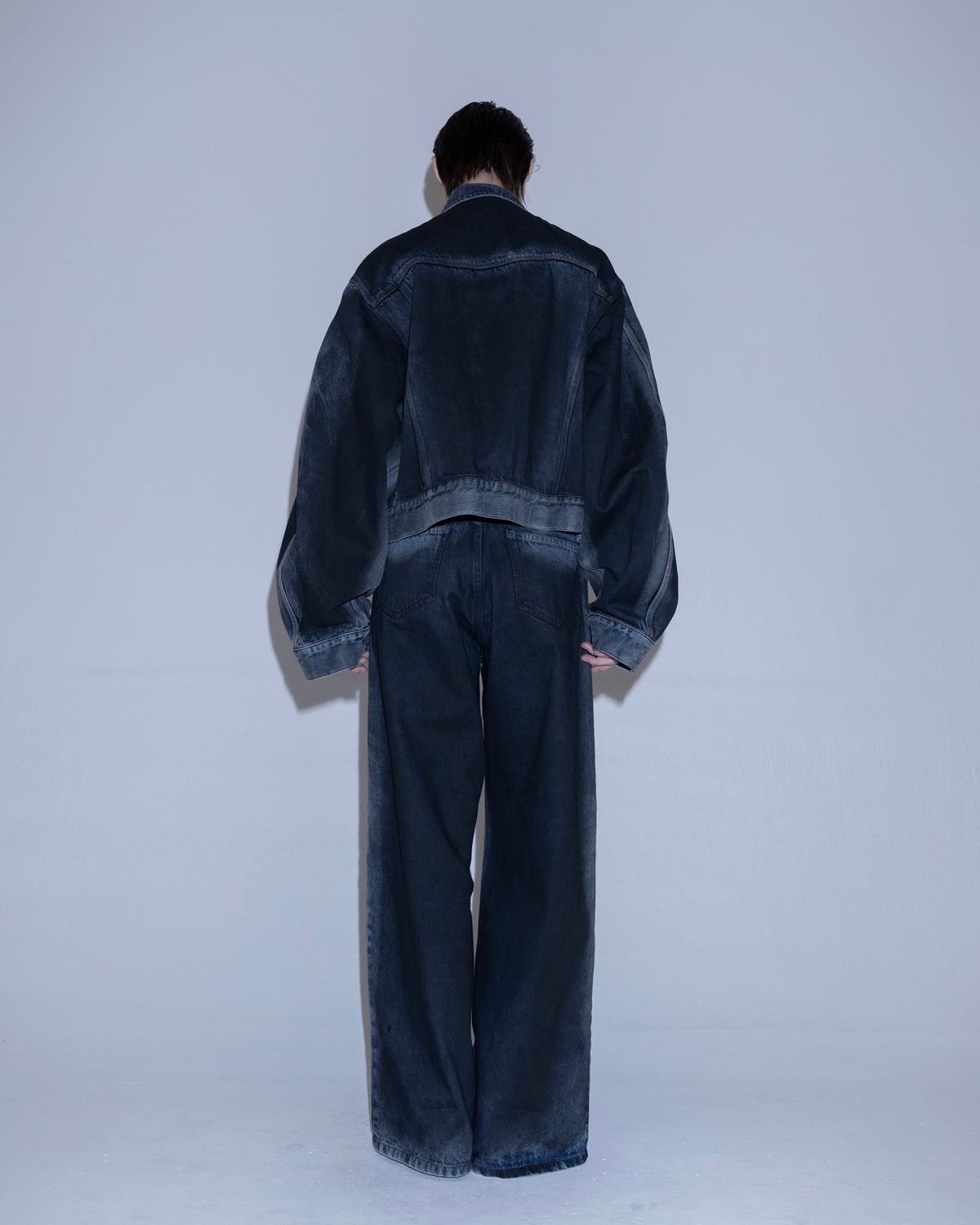 Angle denim jacket