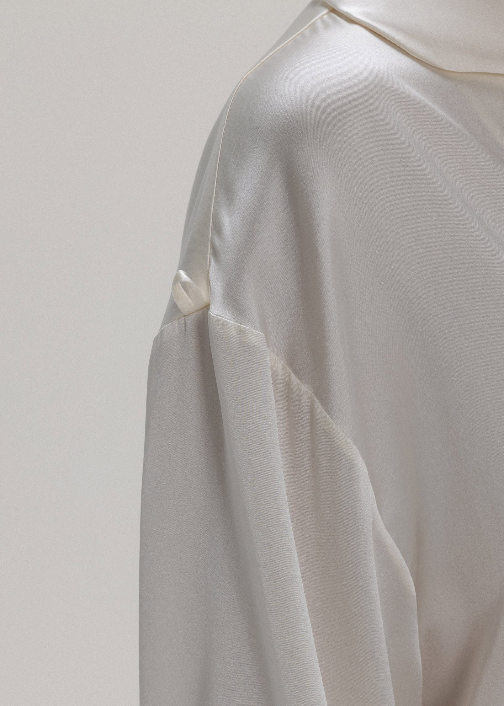 The Signature Silk Shirt in Milk White
