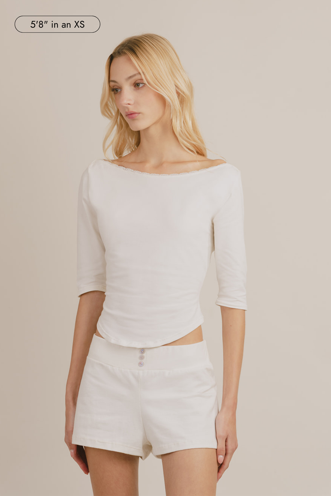 Colette 3/4 Sleeve Boat Neck Top