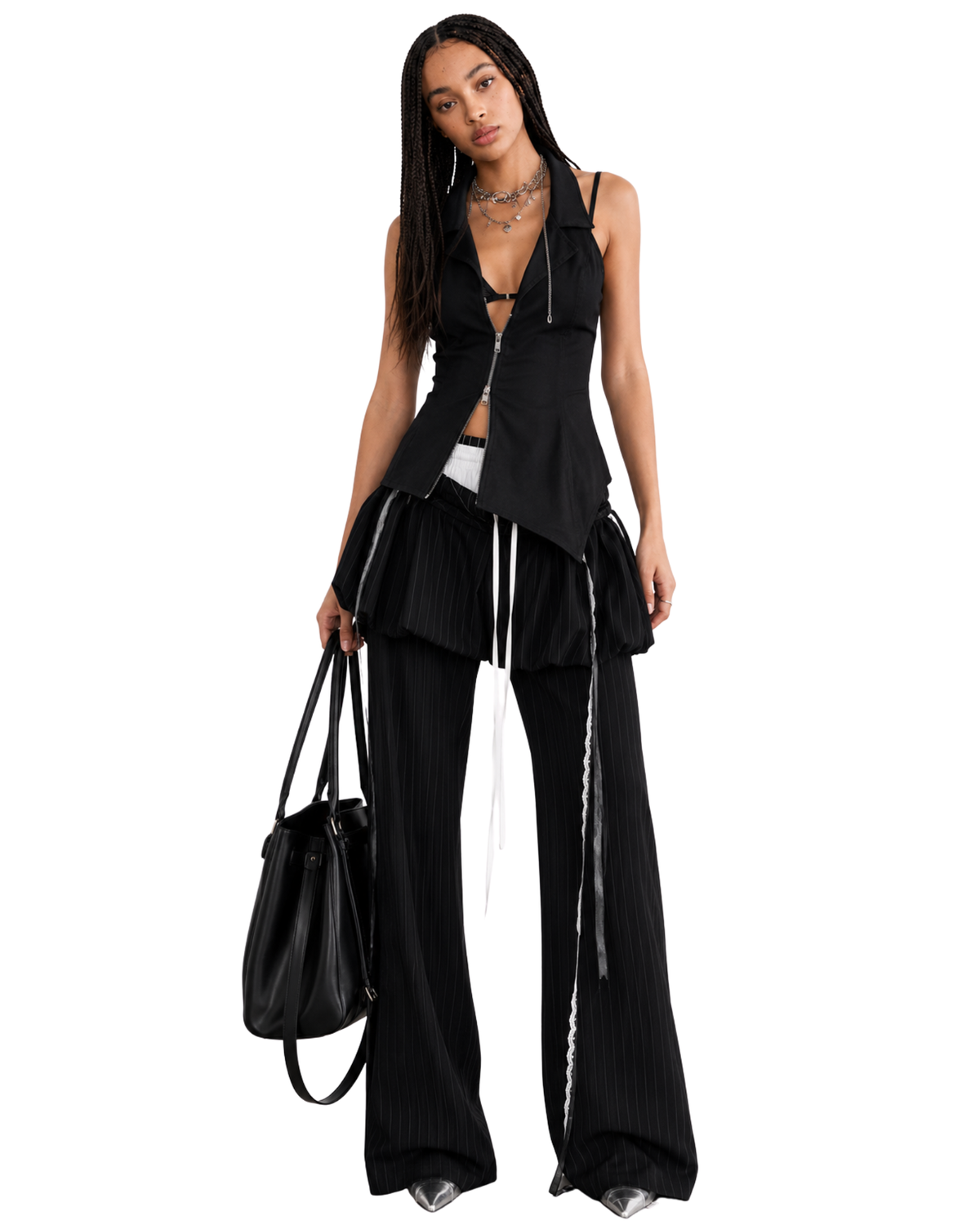TILDA Striped Pants with Detachable Skirt