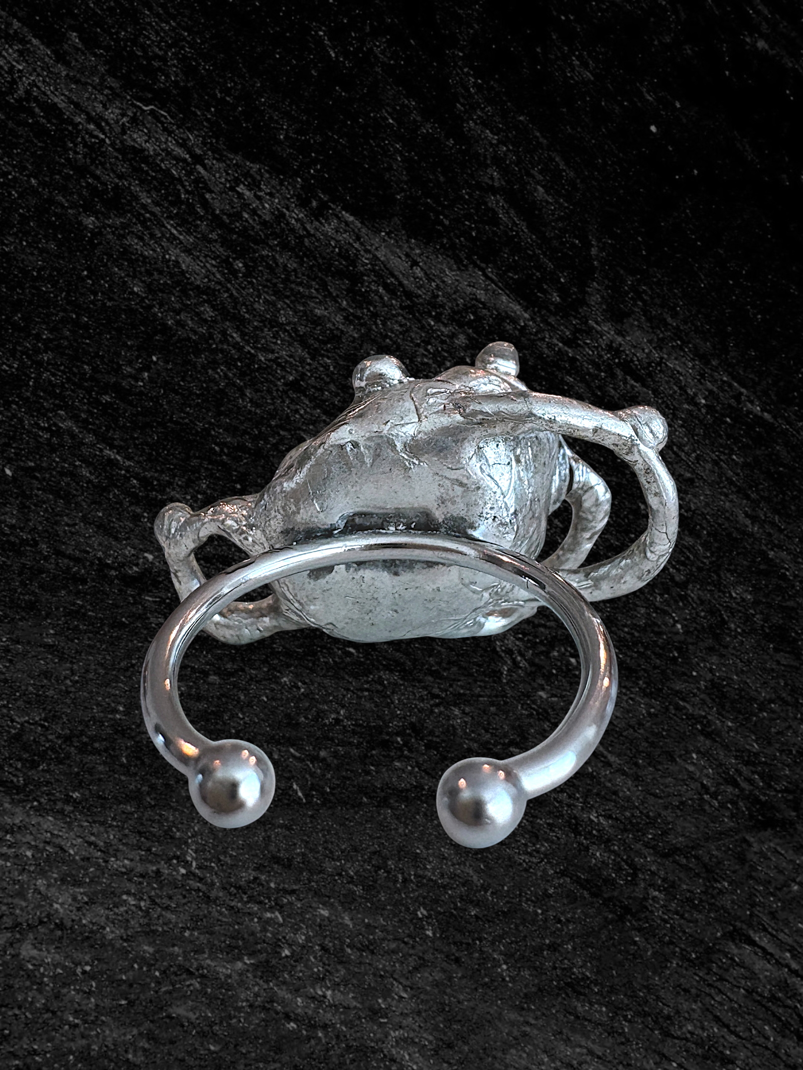 Prancing Caged Pearl Ring