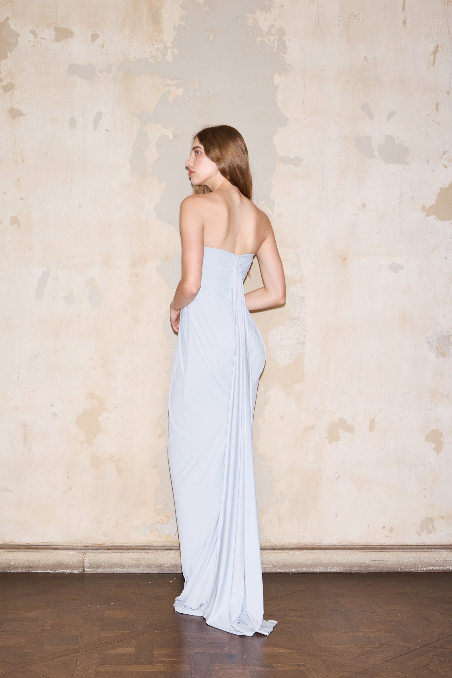 VEDIA DRESS LIGHT GREY
