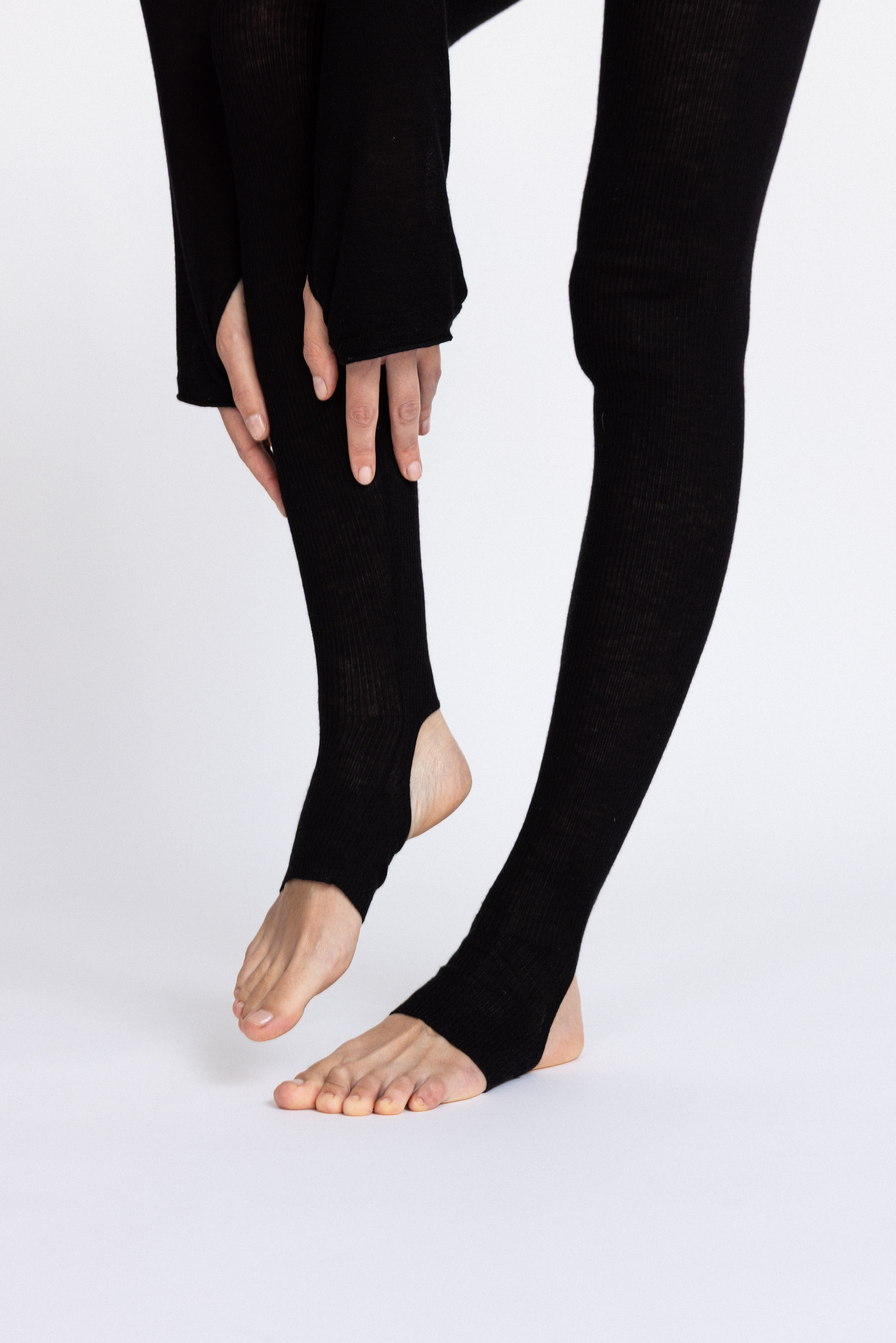 Core Sheer Merino Leggings in Black