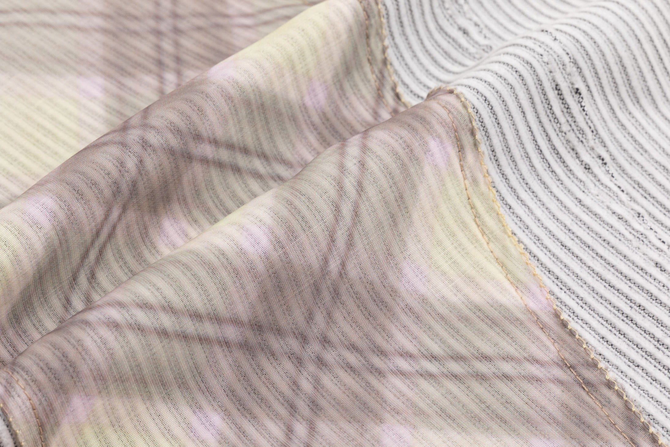 White Porcelain Corduroy Organza Patchwork Skirt