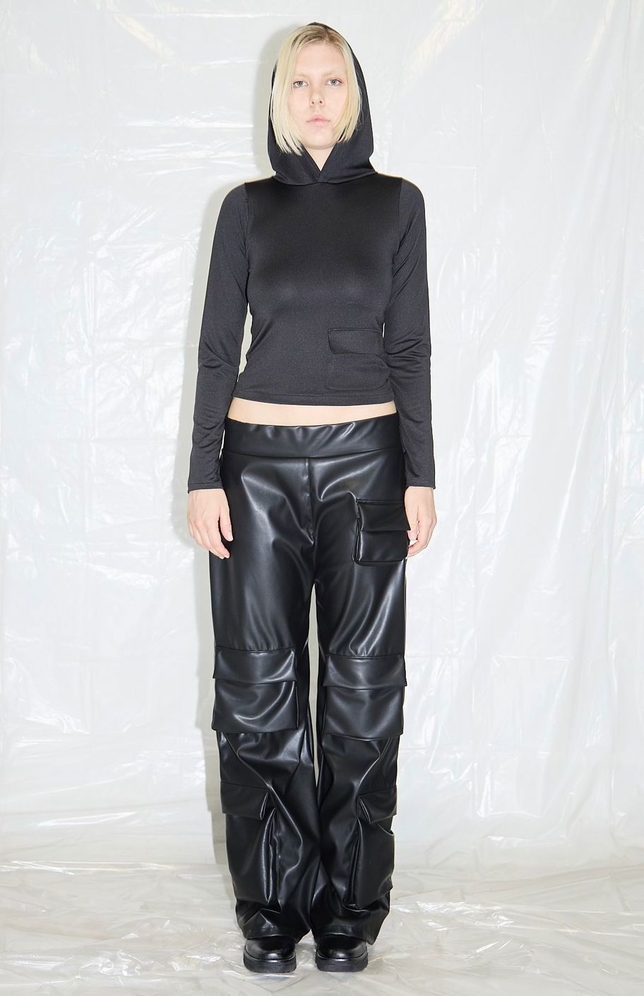 MULTI-POCKET ECO LEATHER PANT