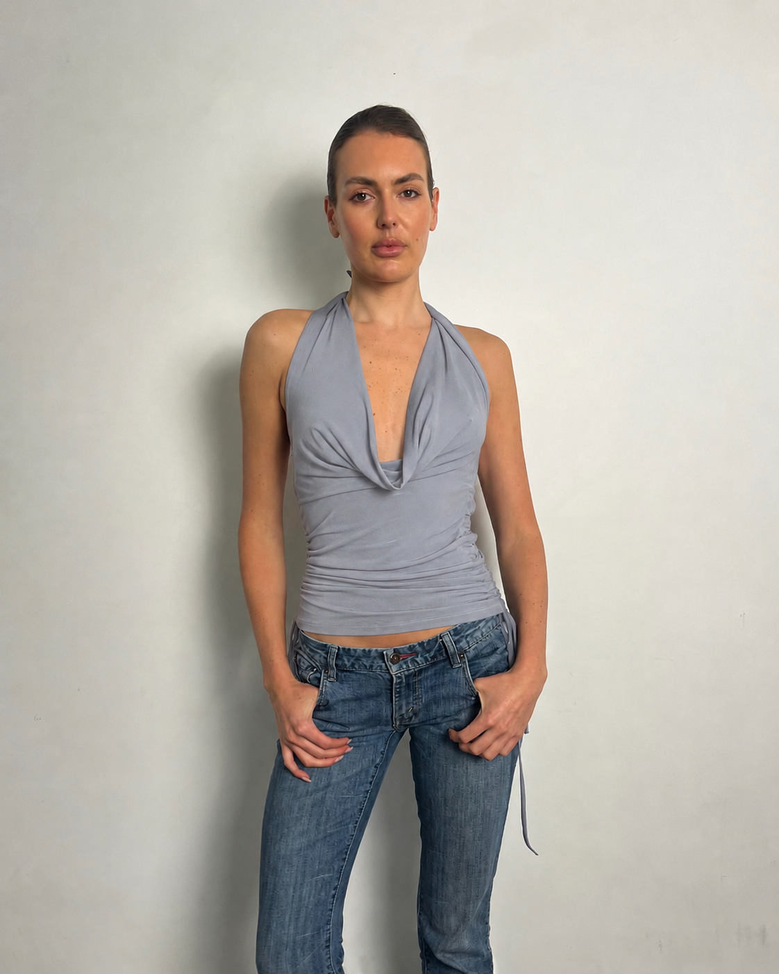 DUSTY BLUE MULTIWAY TOP