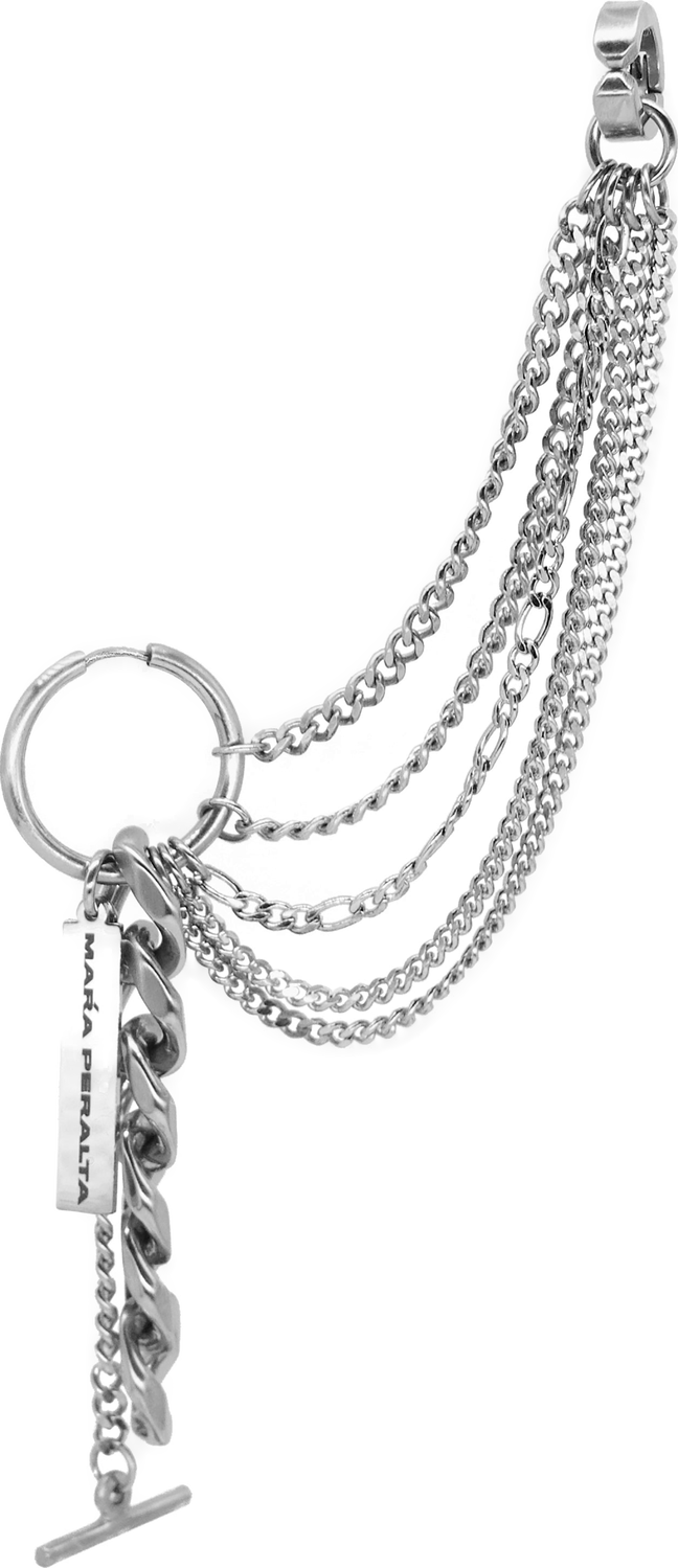 Curb Chain Earring with Ear Cuff