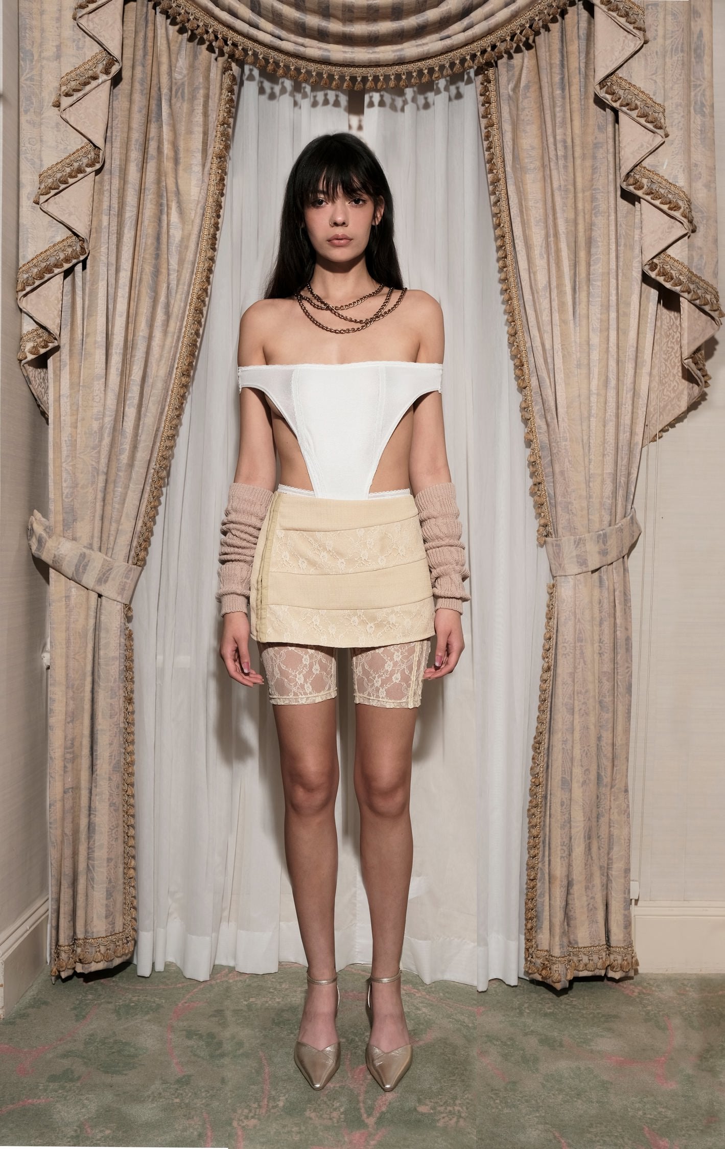 Lace Locket Micro Skirt