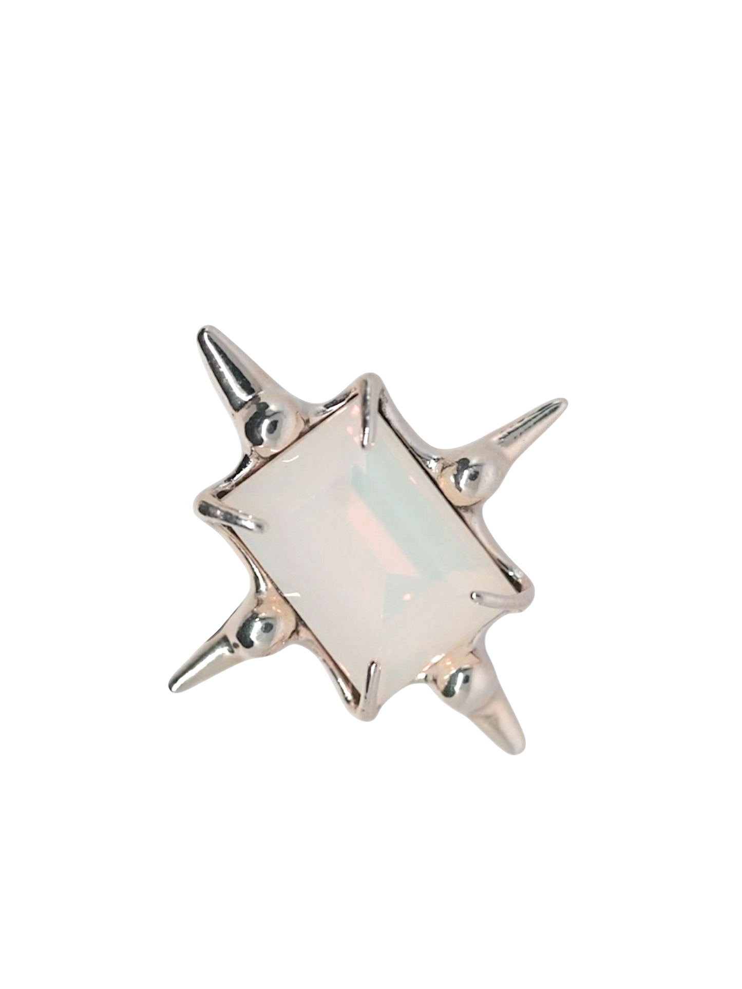 Milky White Astroid Ring S925