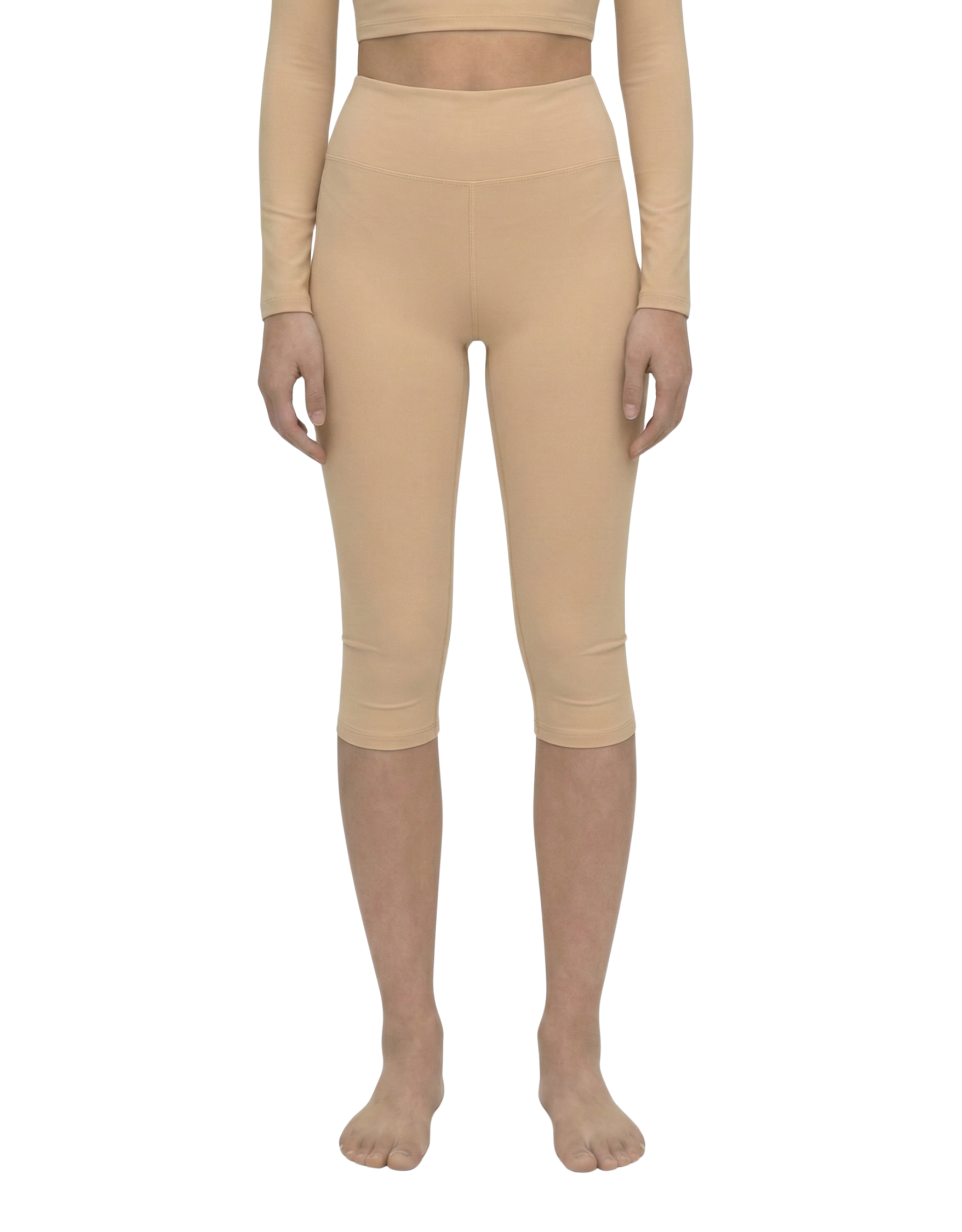 HA 015 - HIGH WAISTED CAPRI - CAMEL