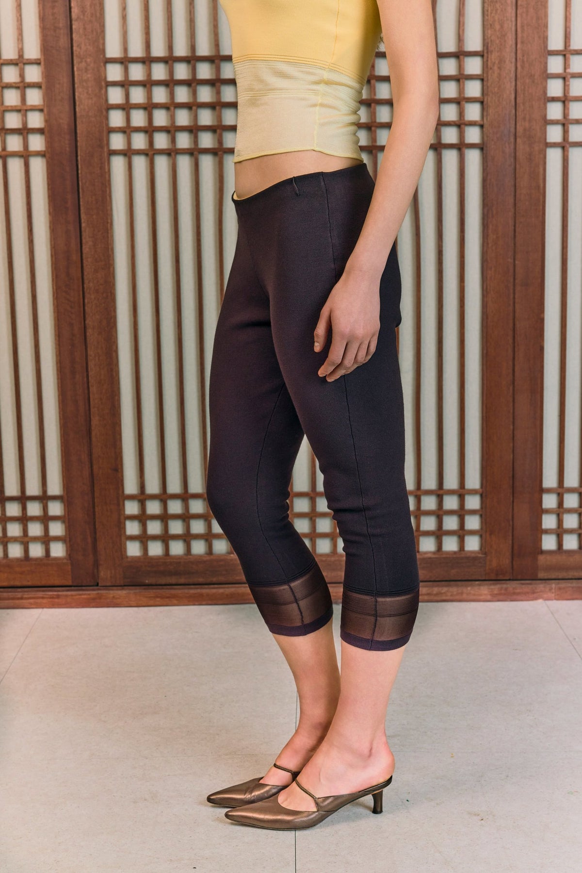 The Whisper Capri Pant in Brown