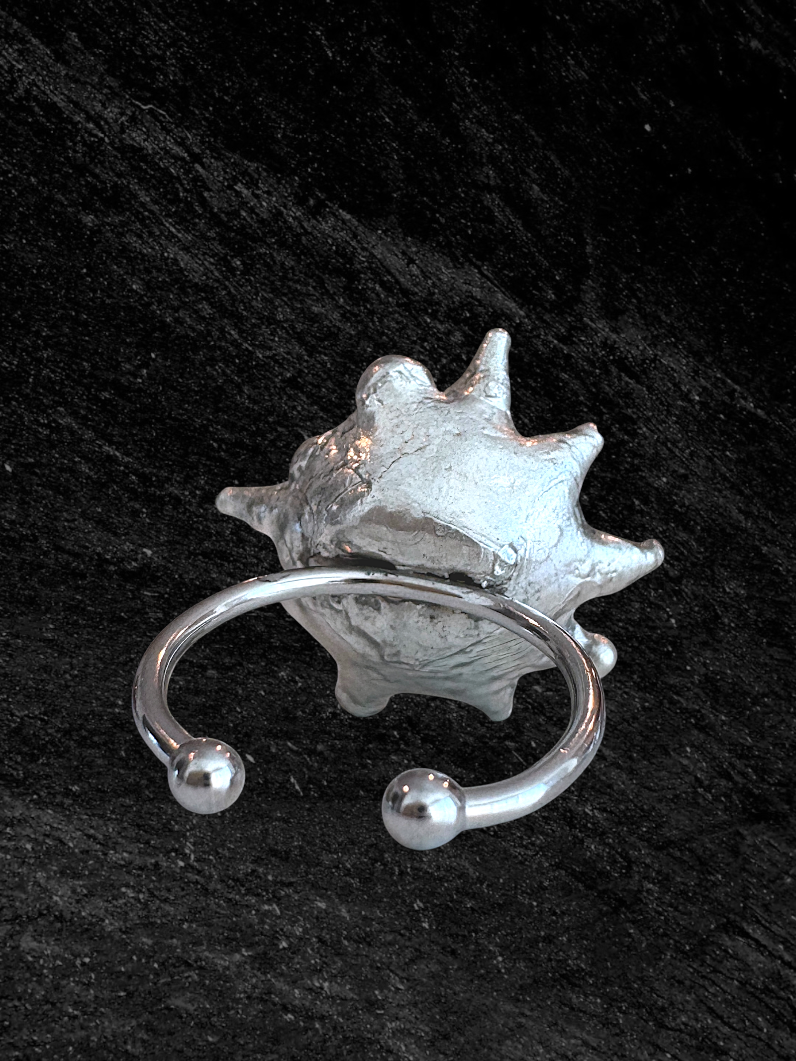 Caged Floral Pearl Ring