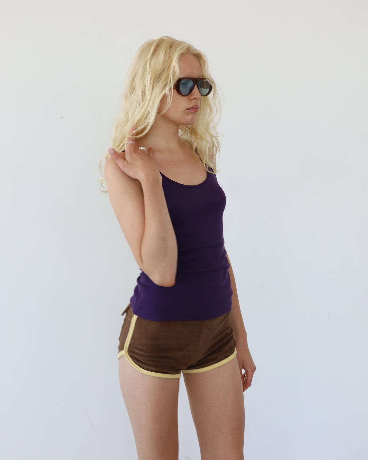 BIBI terry shorts - brown