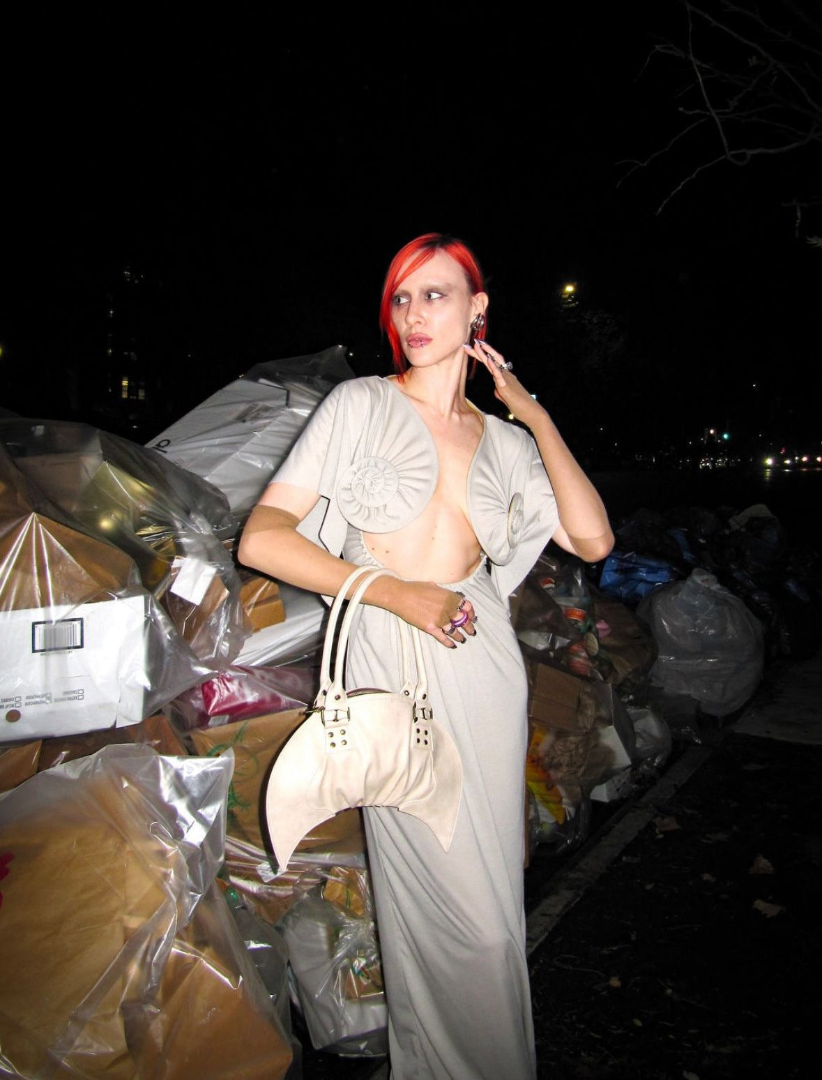 The Croissant Bag Ivory-beige