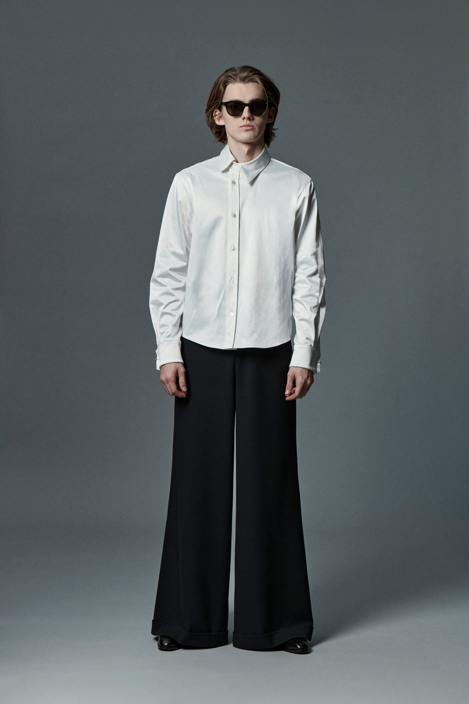 Sateen Asymmetric Shirt