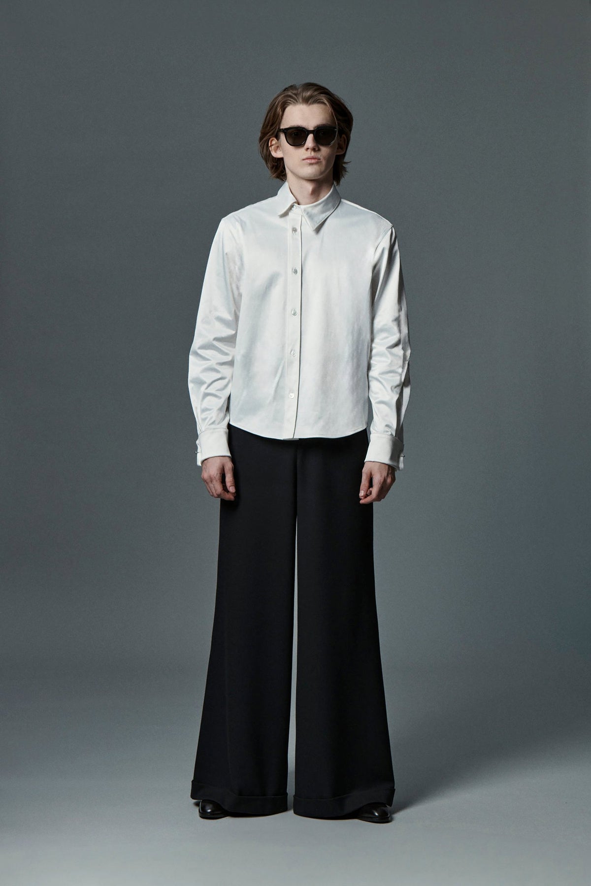Sateen Asymmetric Shirt