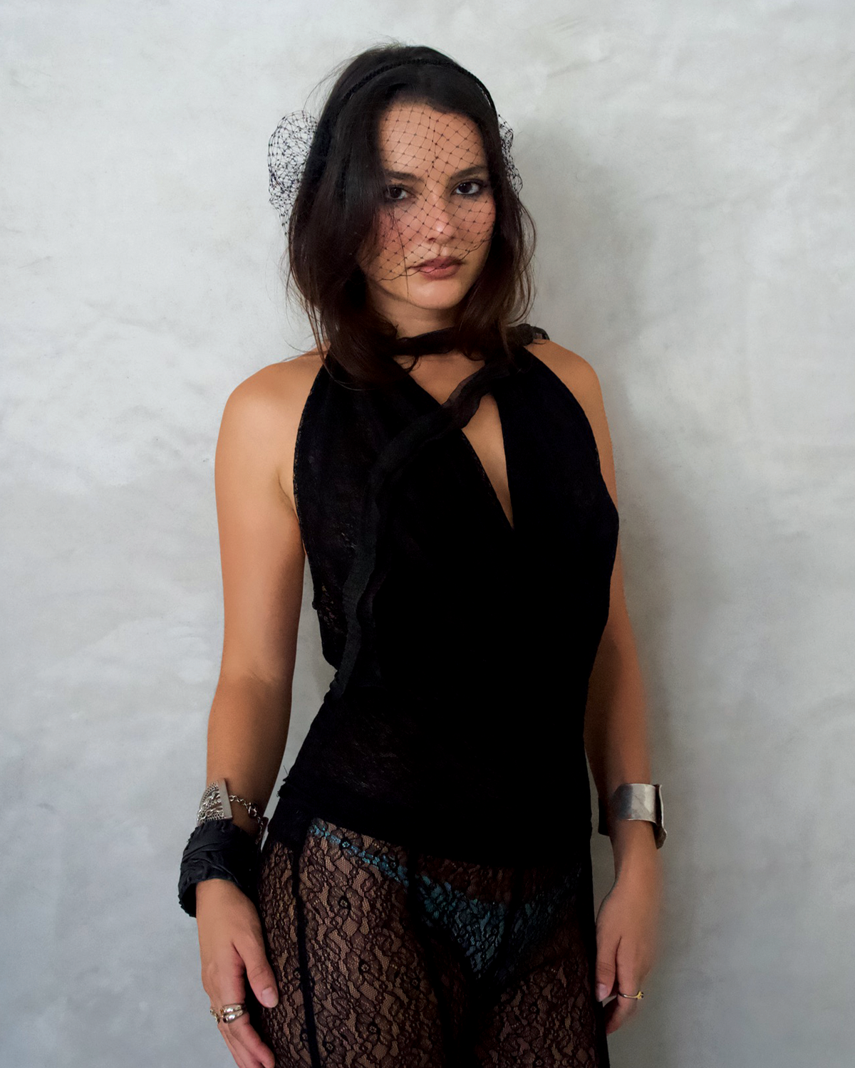 Psyche Top in Midnight Lace