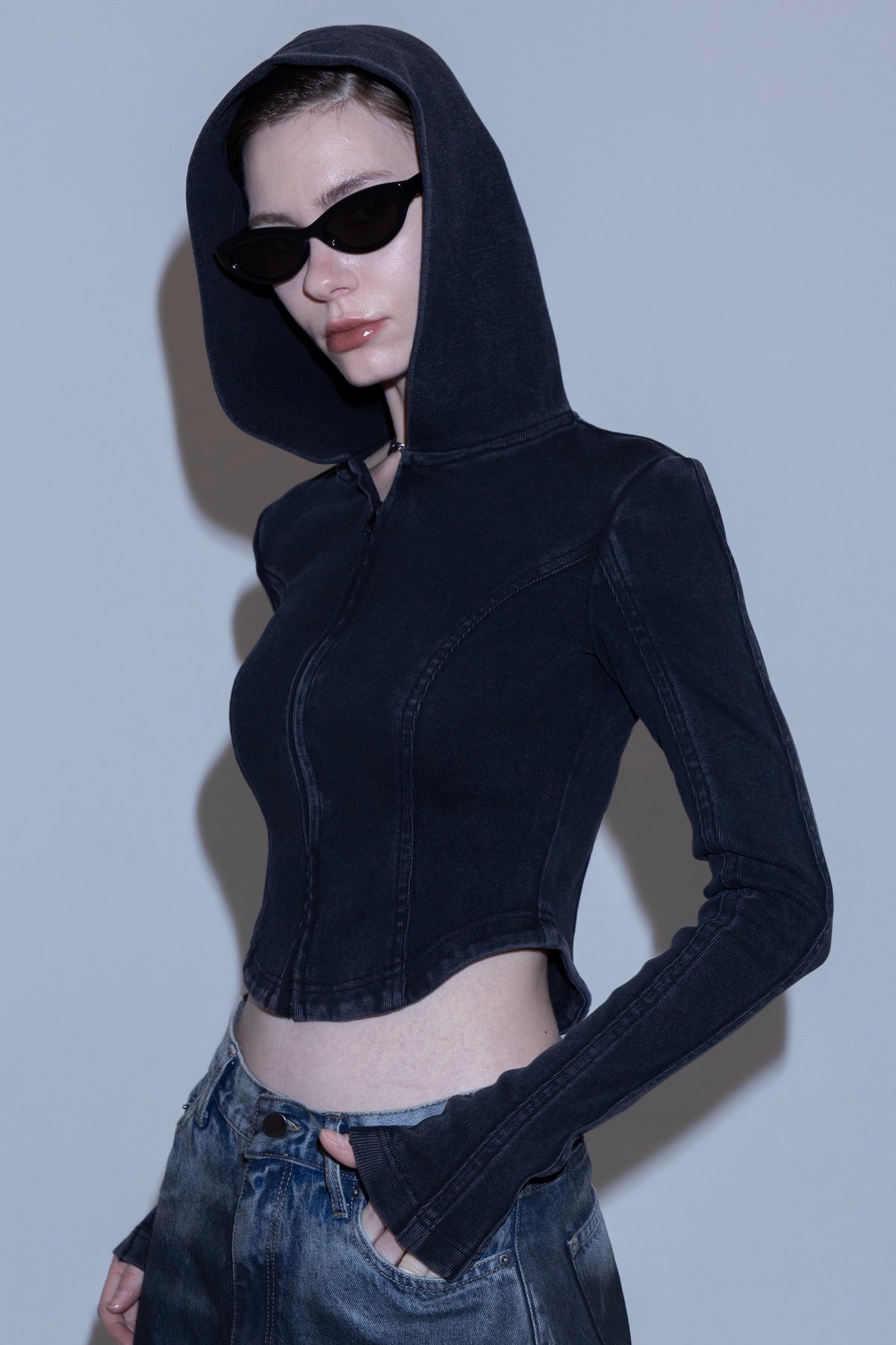 Corset zip tops