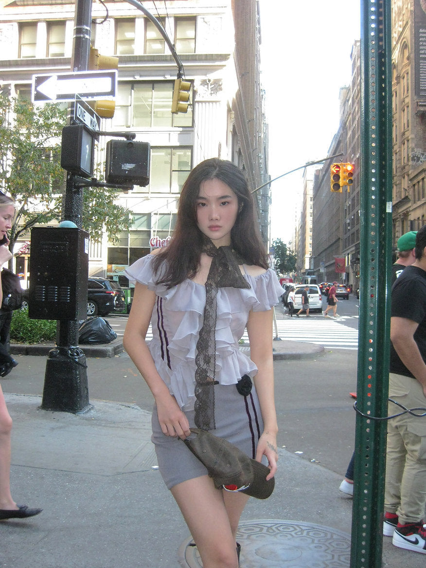 Rose Sport Mini Skirt in Charcoal