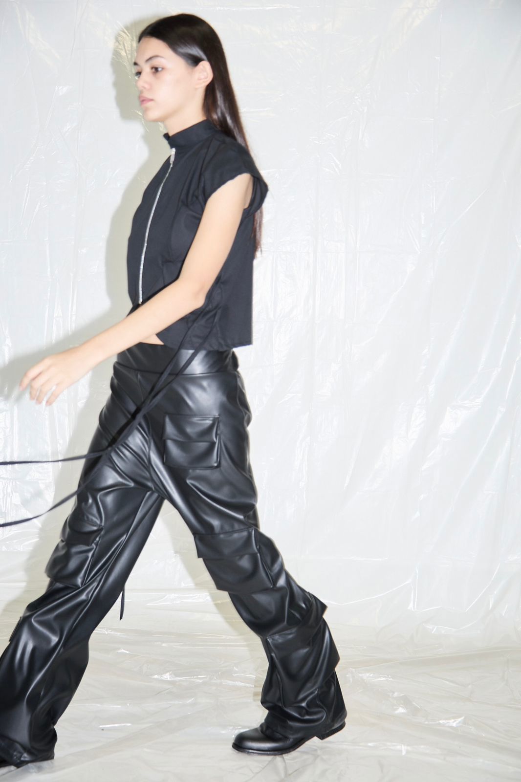 MULTI-POCKET ECO LEATHER PANT