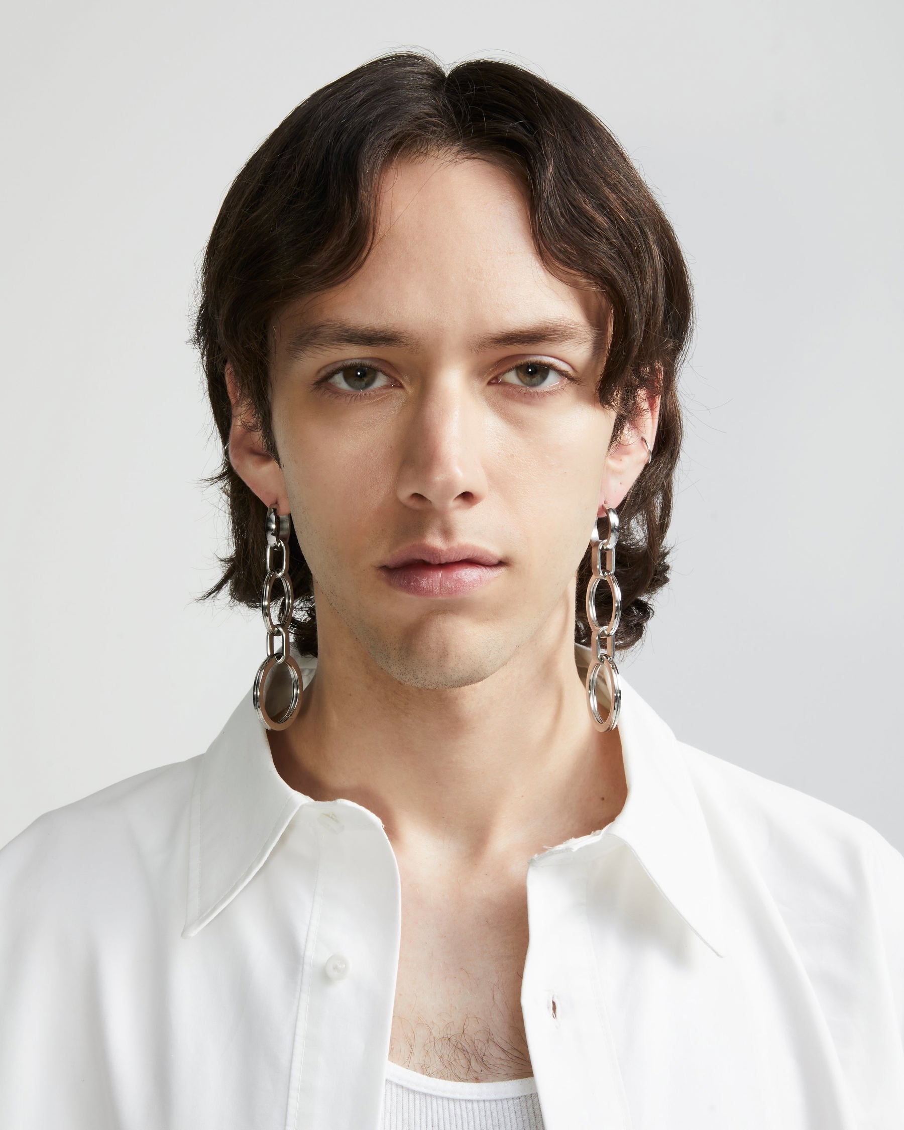 HOOP EARRING, BRACELET AND CHOKER SET