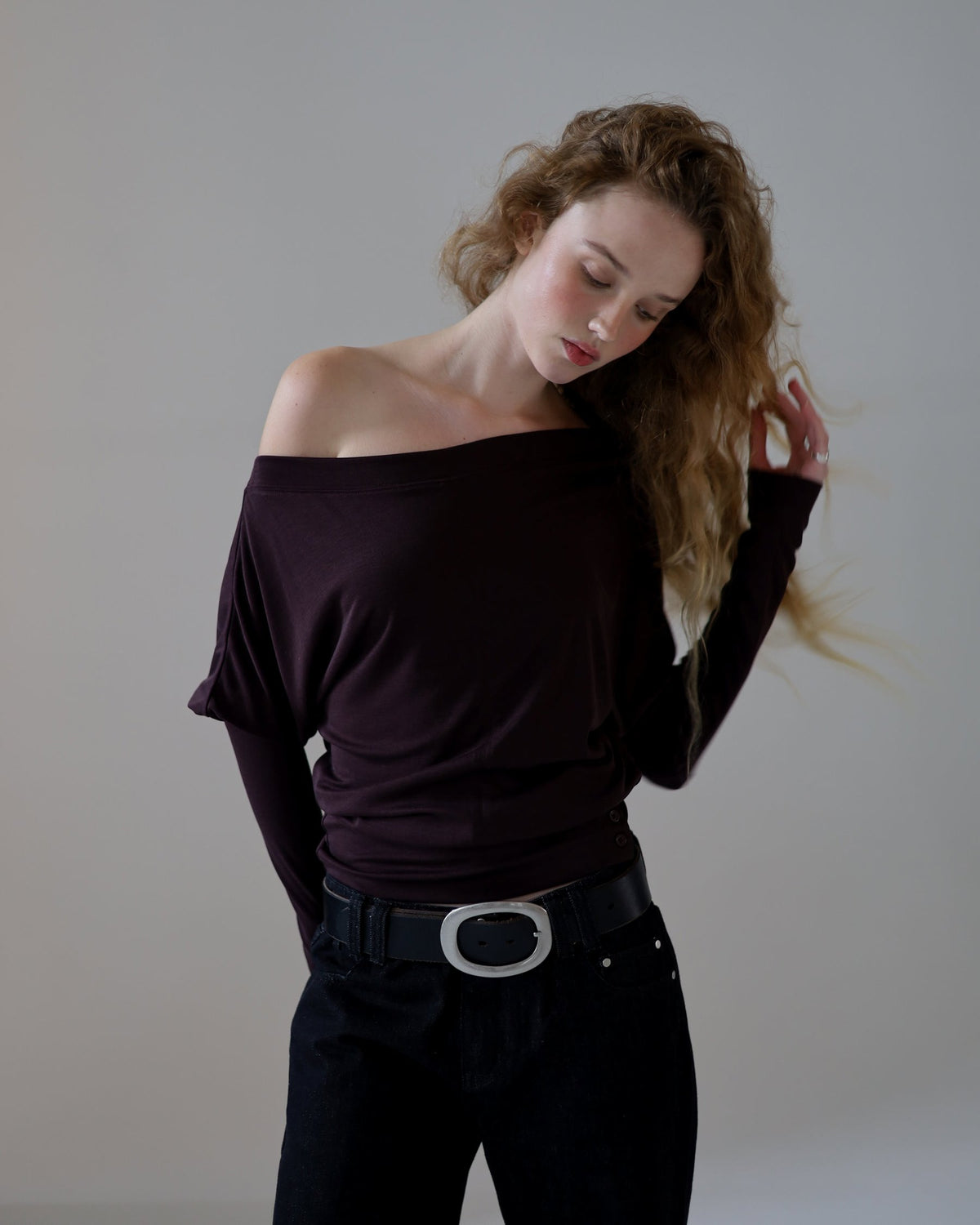 AURA top - plum