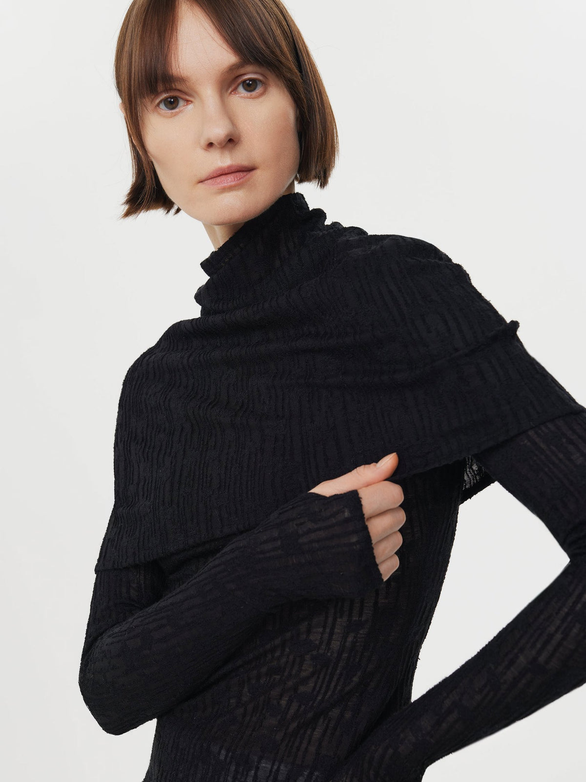 Pelerine Top in Black