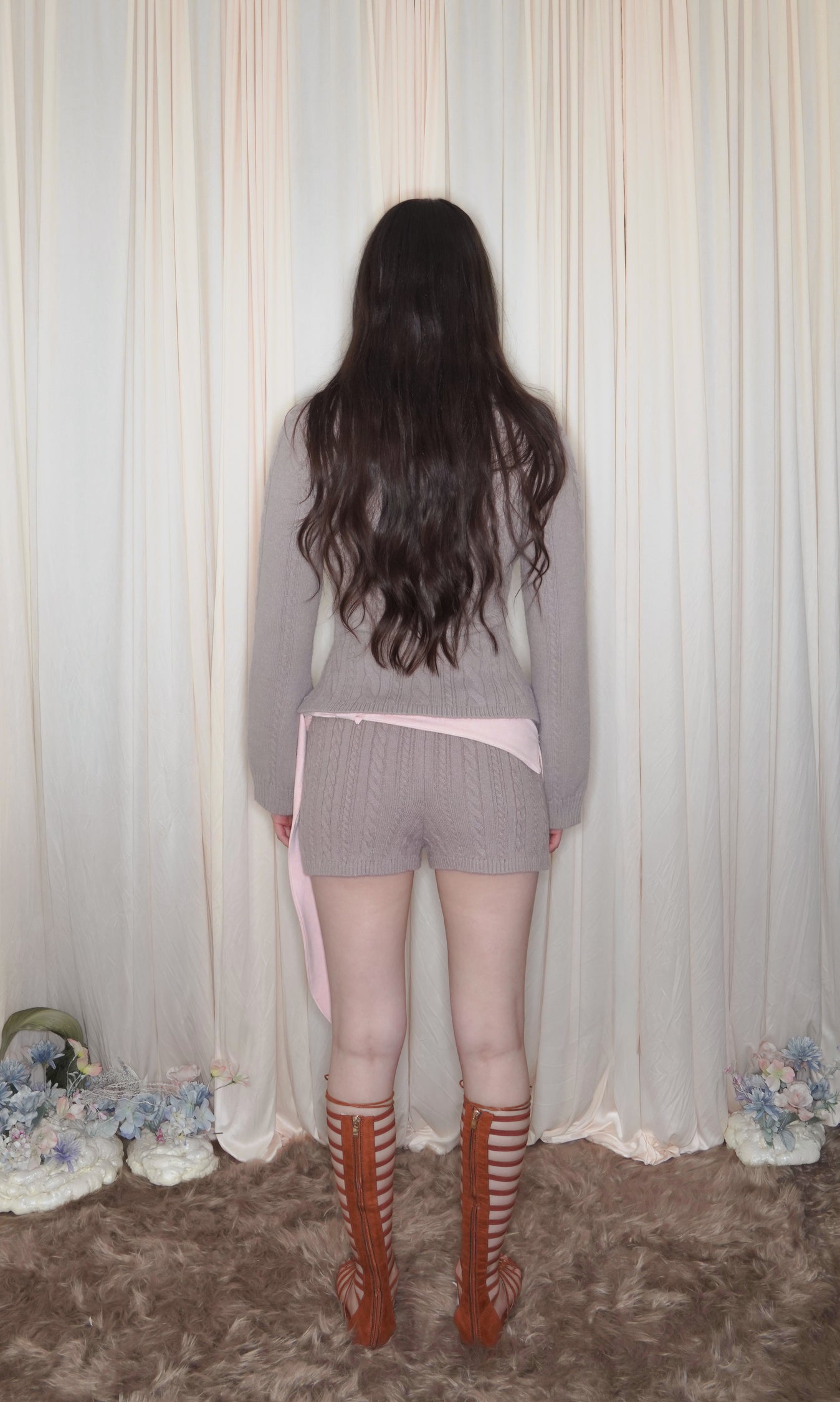ARTEMIS MAUVE KNIT CARDIGAN